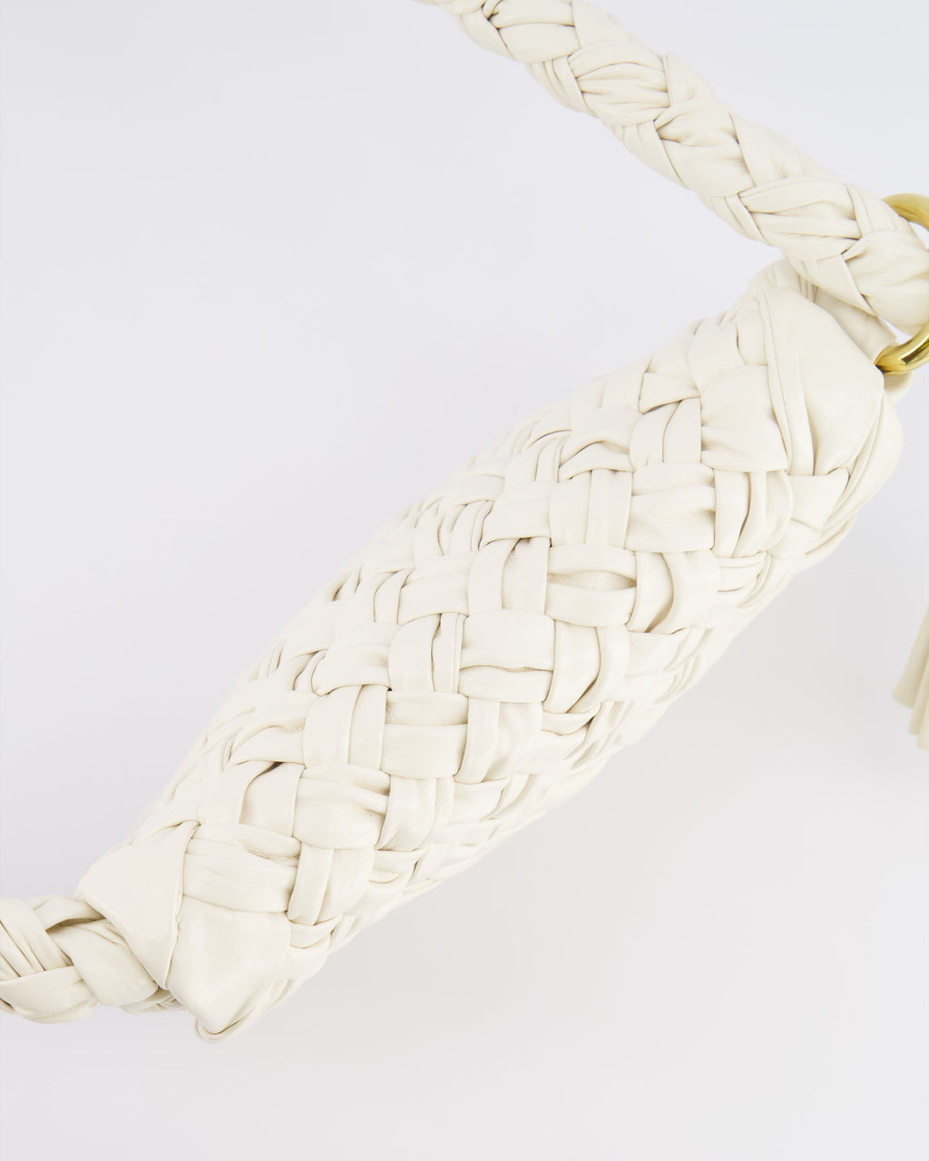 Bottega Veneta Bone White Small Kalimero Leather Citta Bag with Gold Hardware RRP £3,140