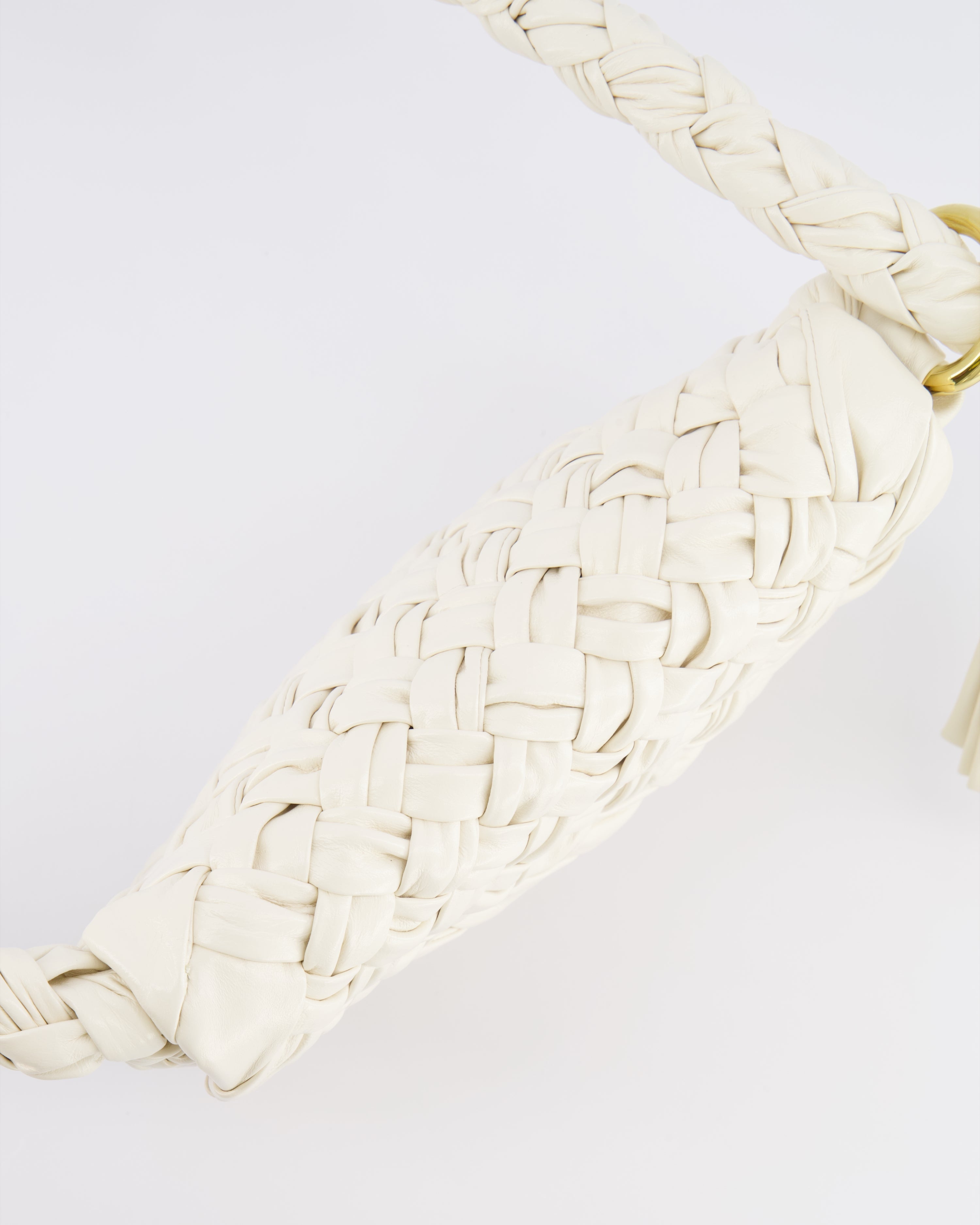 Bottega Veneta Bone White Small Kalimero Leather Citta Bag with Gold Hardware RRP £3,140
