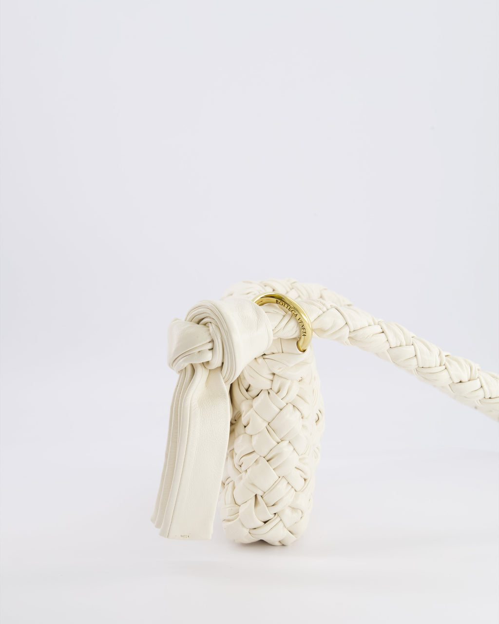Bottega Veneta Bone White Small Kalimero Leather Citta Bag with Gold Hardware RRP £3,140