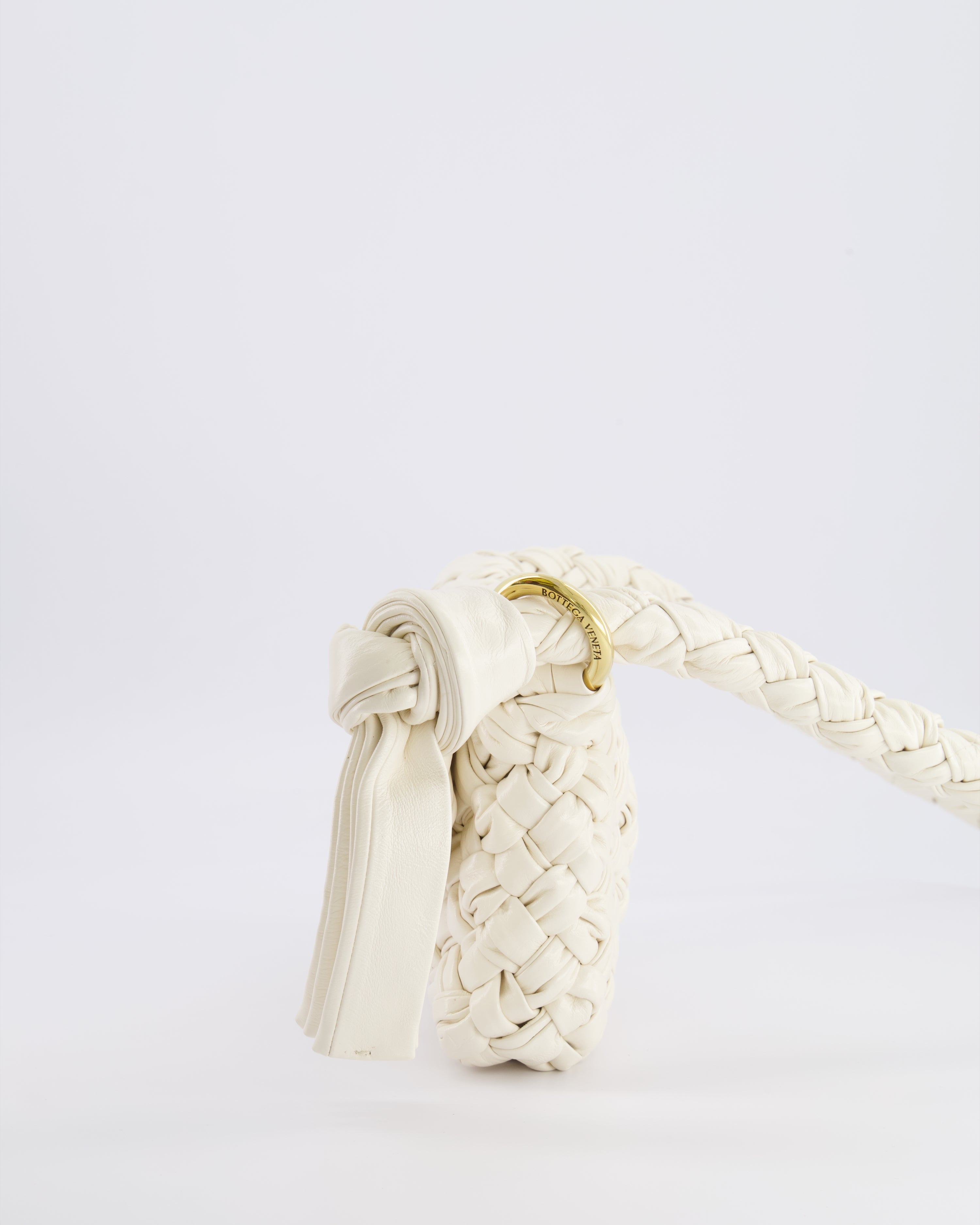 Bottega Veneta Bone White Small Kalimero Leather Citta Bag with Gold Hardware RRP £3,140