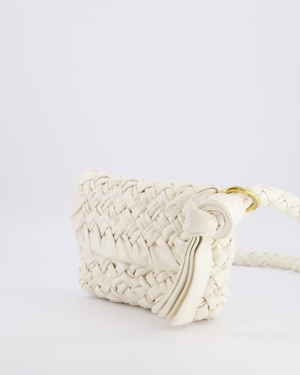 Bottega Veneta Bone White Small Kalimero Leather Citta Bag with Gold Hardware RRP £3,140