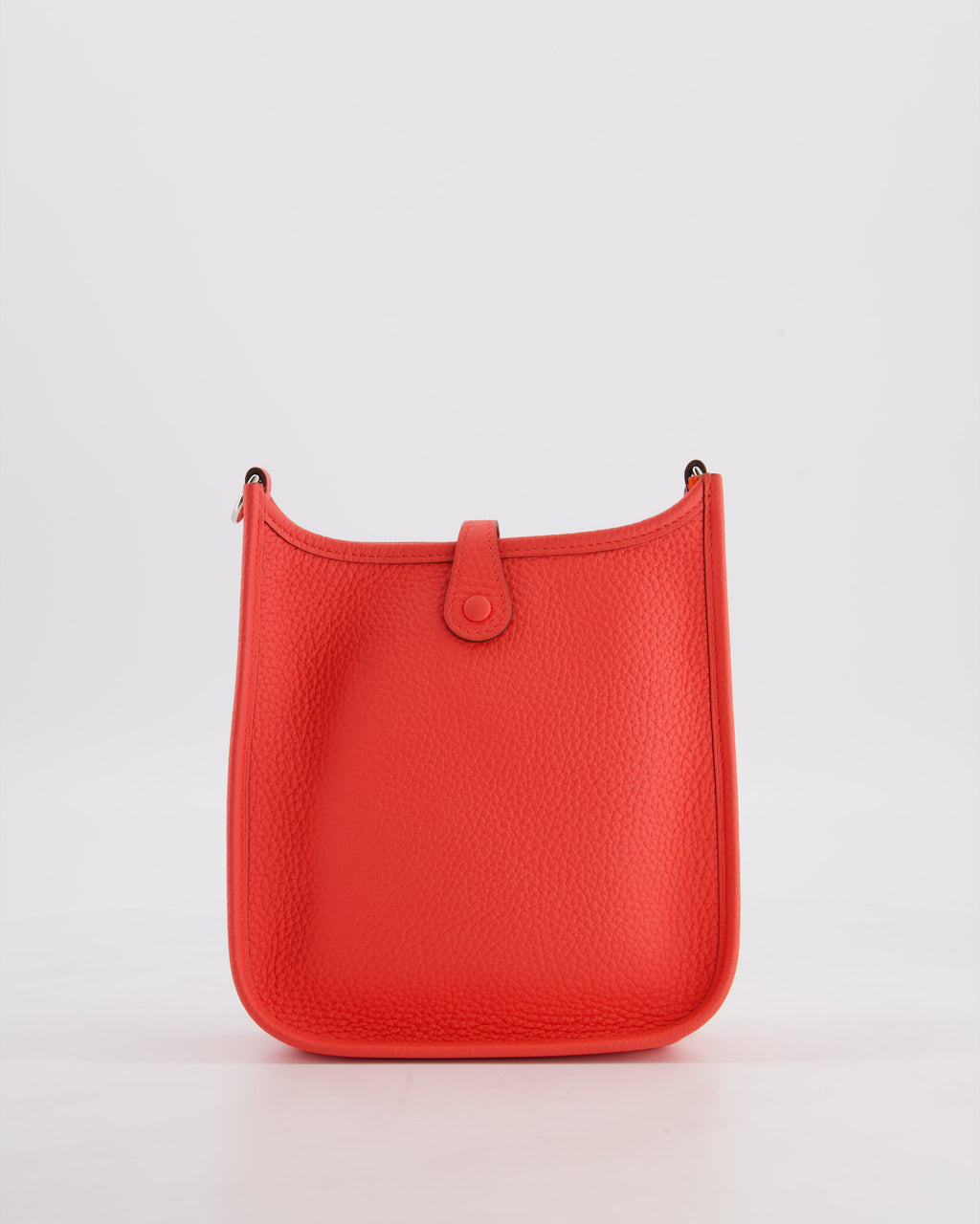 Hermès Mini Evelyne Bag in Rose Texas Clemence Leather with Palladium Hardware