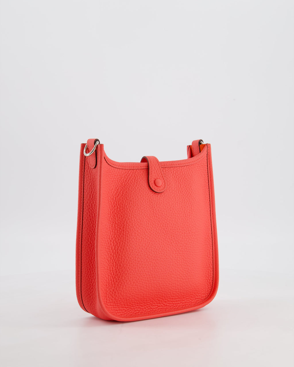 Hermès Mini Evelyne Bag in Rose Texas Clemence Leather with Palladium Hardware