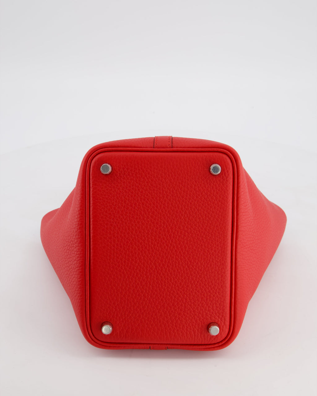 Hermès Picotin Lock 18 Bag in Rouge Radieux Clemence Leather with Palladium Hardware