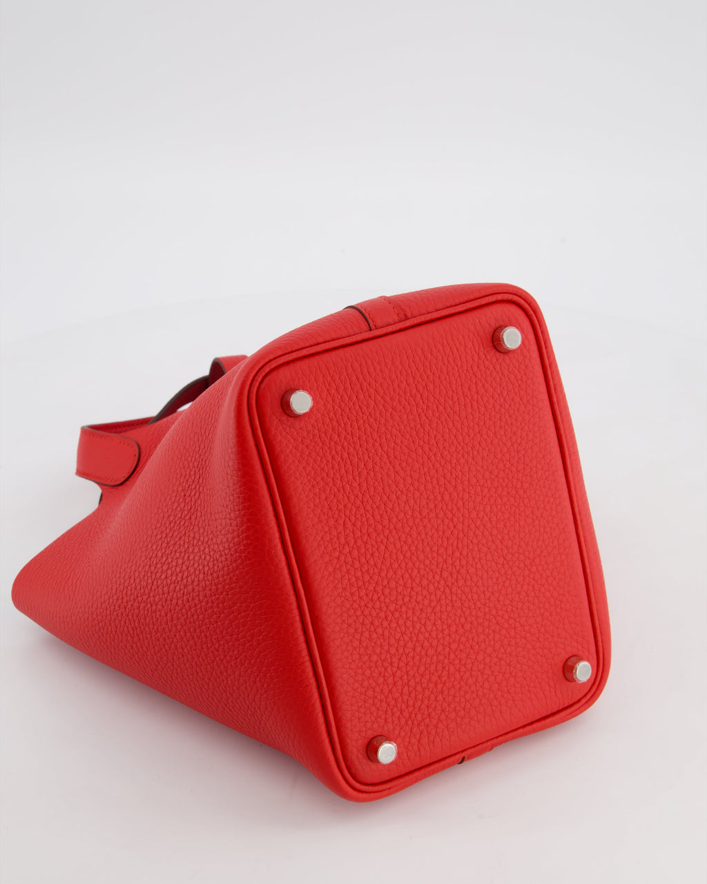 Hermès Picotin Lock 18 Bag in Rouge Radieux Clemence Leather with Palladium Hardware
