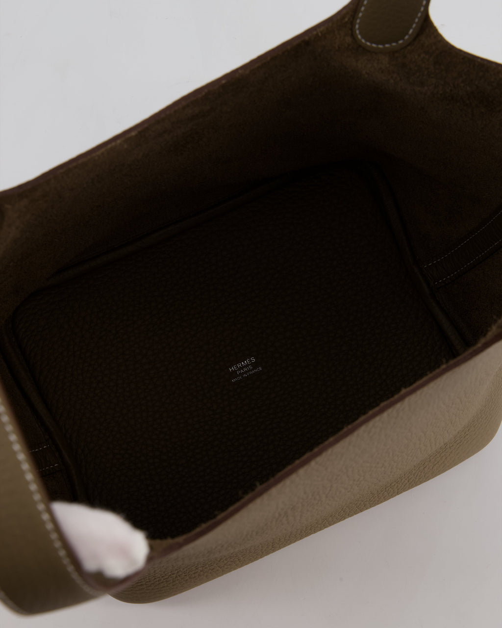 Hermès Picotin 22 Lock Bag in Etoupe Clemence Leather with Palladium Hardware