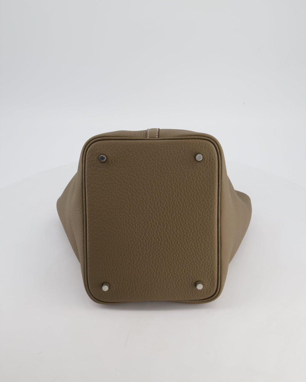 Hermès Picotin 22 Lock Bag in Etoupe Clemence Leather with Palladium Hardware