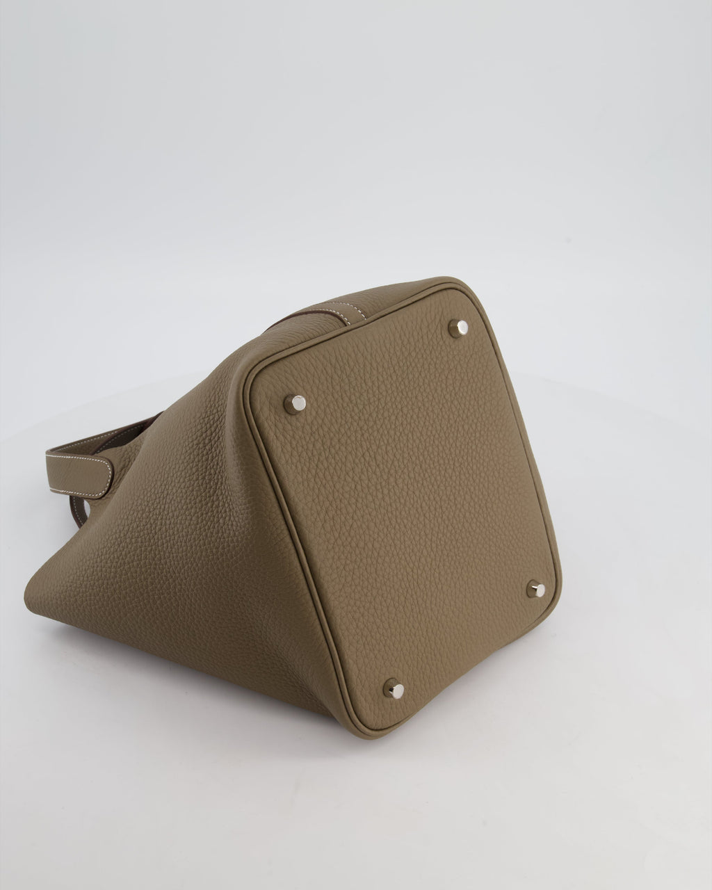 Hermès Picotin 22 Lock Bag in Etoupe Clemence Leather with Palladium Hardware