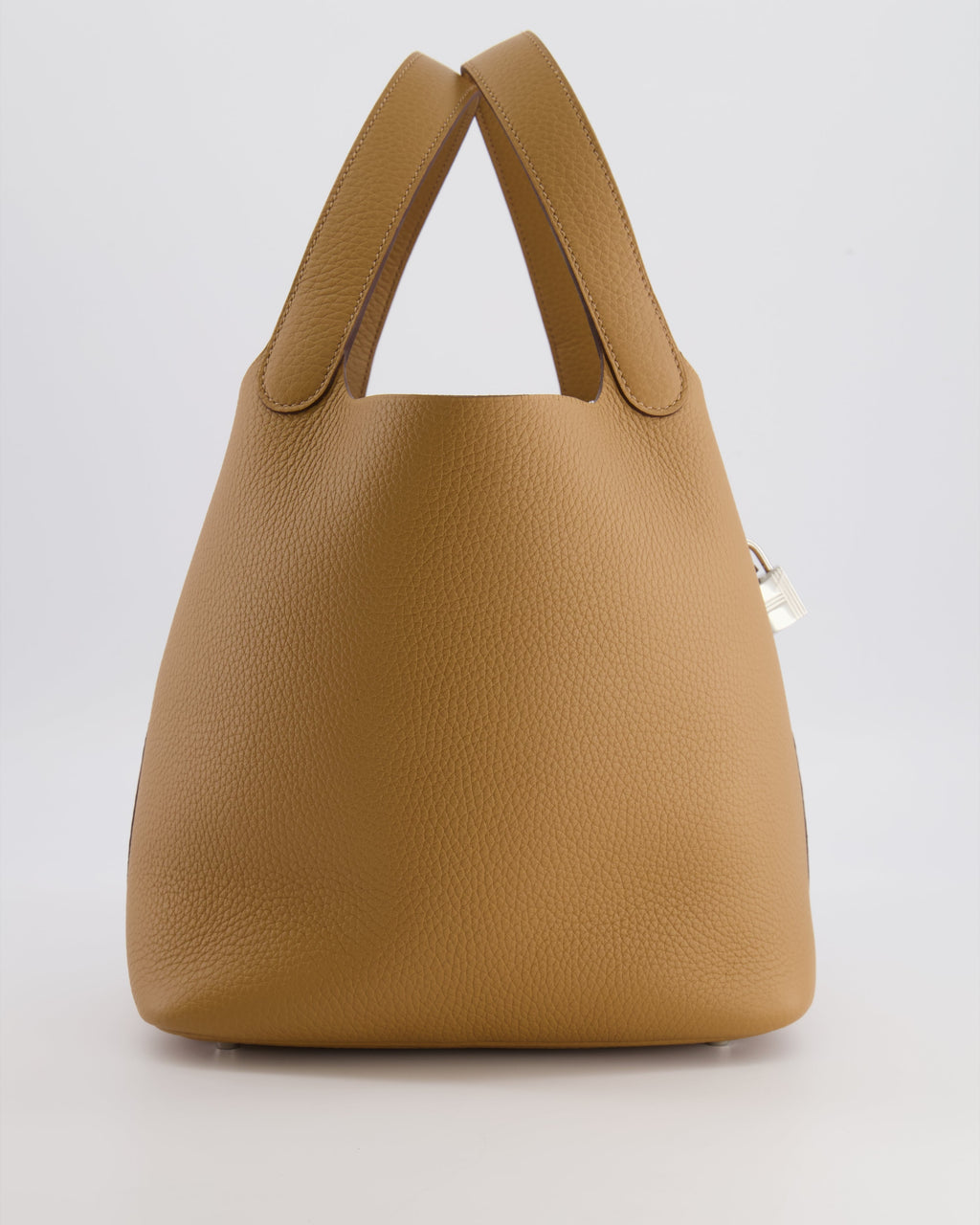 Hermès Picotin Lock 22 Bag in Biscuit Clemence Leather with Palladium Hardware
