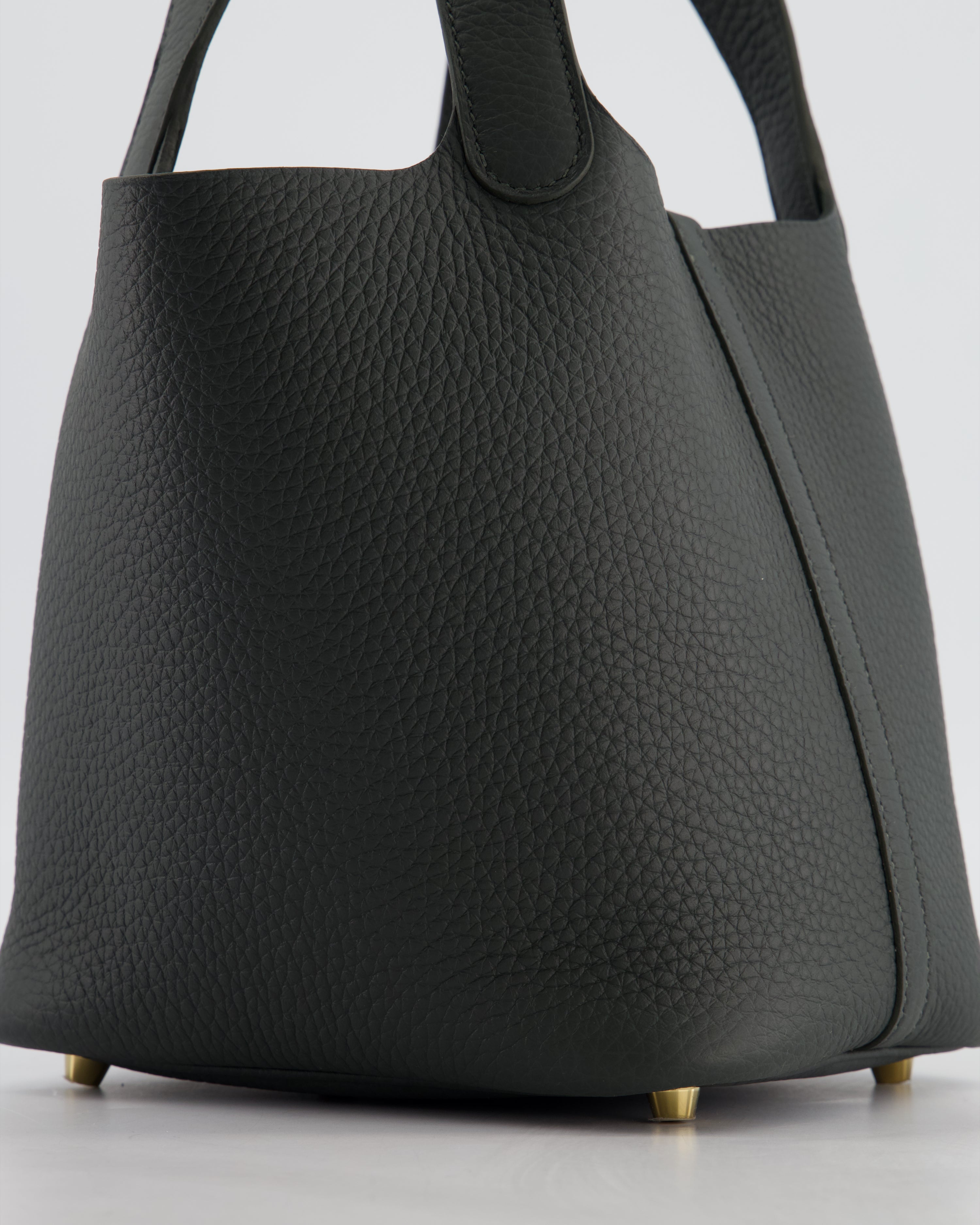Hermès Picotin Lock 18 Bag in Vert Mangrove Clemence Leather with Permabrass Hardware