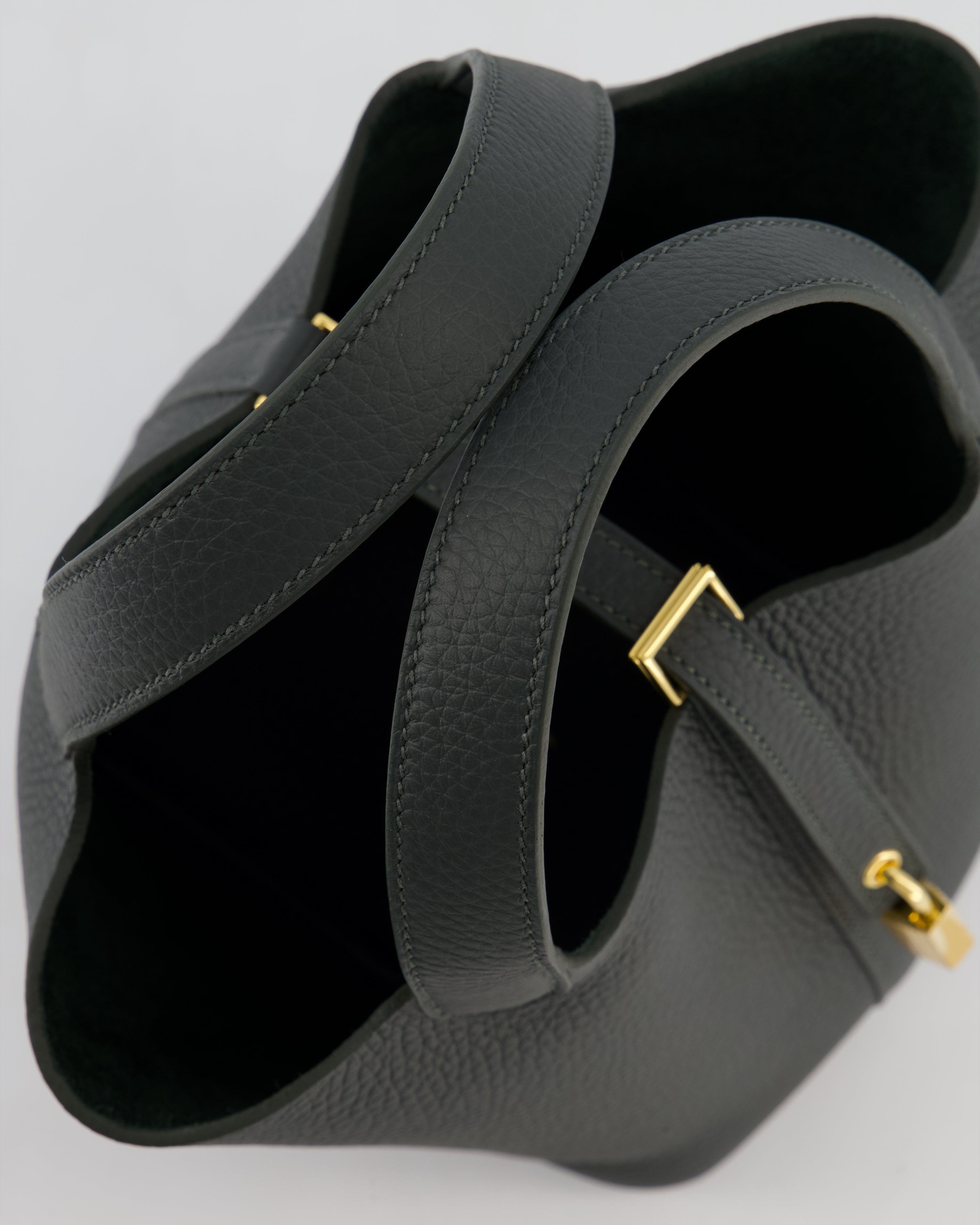 Hermès Picotin Lock 18 Bag in Vert Mangrove Clemence Leather with Permabrass Hardware