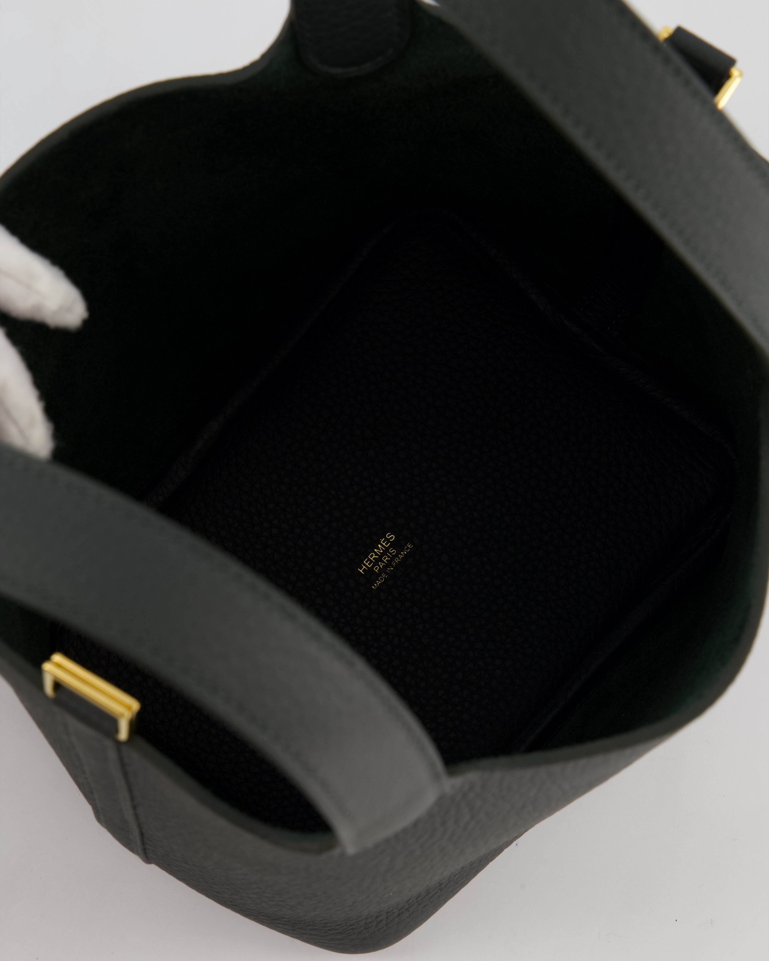Hermès Picotin Lock 18 Bag in Vert Mangrove Clemence Leather with Permabrass Hardware