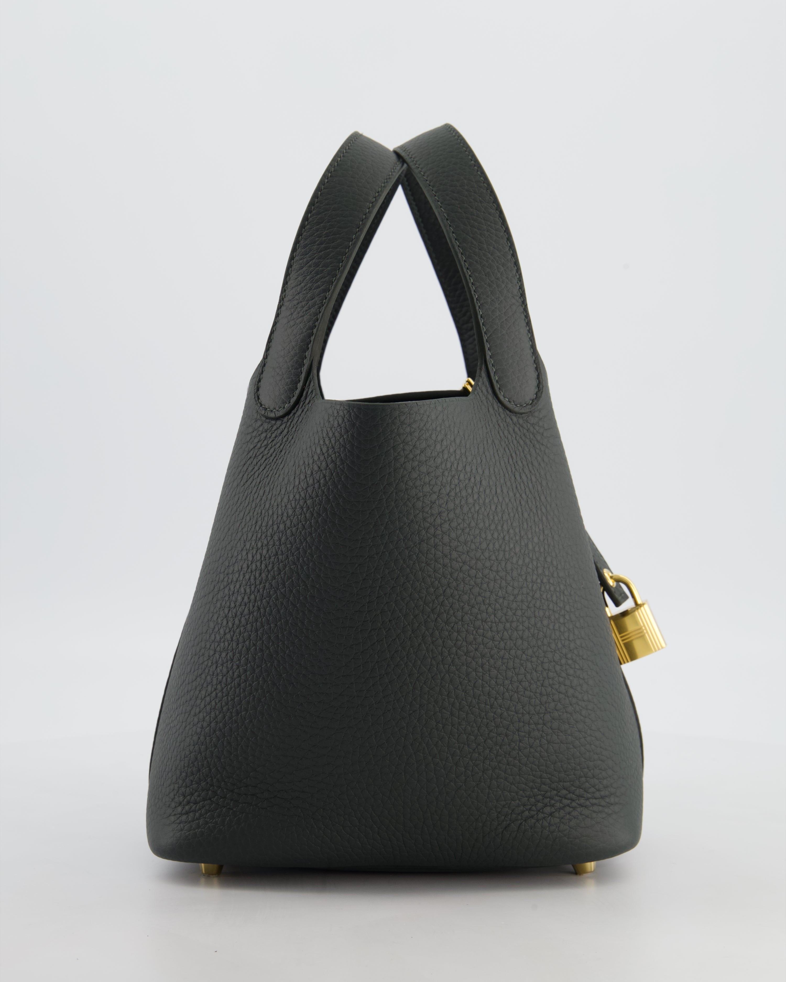 Hermès Picotin Lock 18 Bag in Vert Mangrove Clemence Leather with Permabrass Hardware