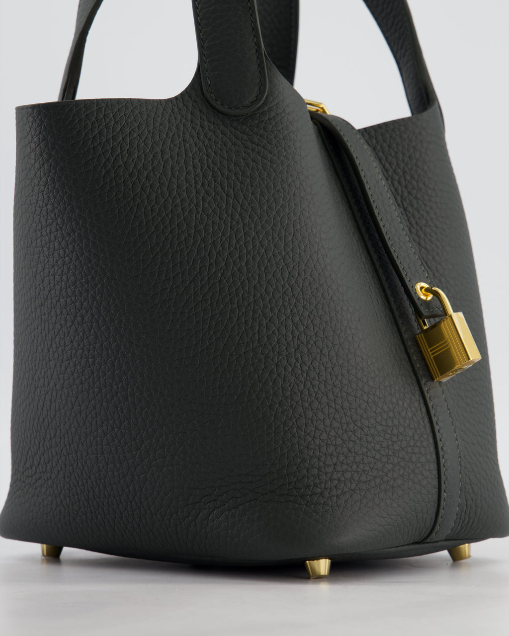 Hermès Picotin Lock 18 Bag in Vert Mangrove Clemence Leather with Permabrass Hardware