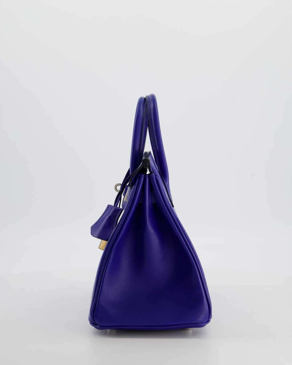 Hermès Birkin 25 Retourne Bag in Blue Electrique Tadelakt Leather with Palladium Hardware