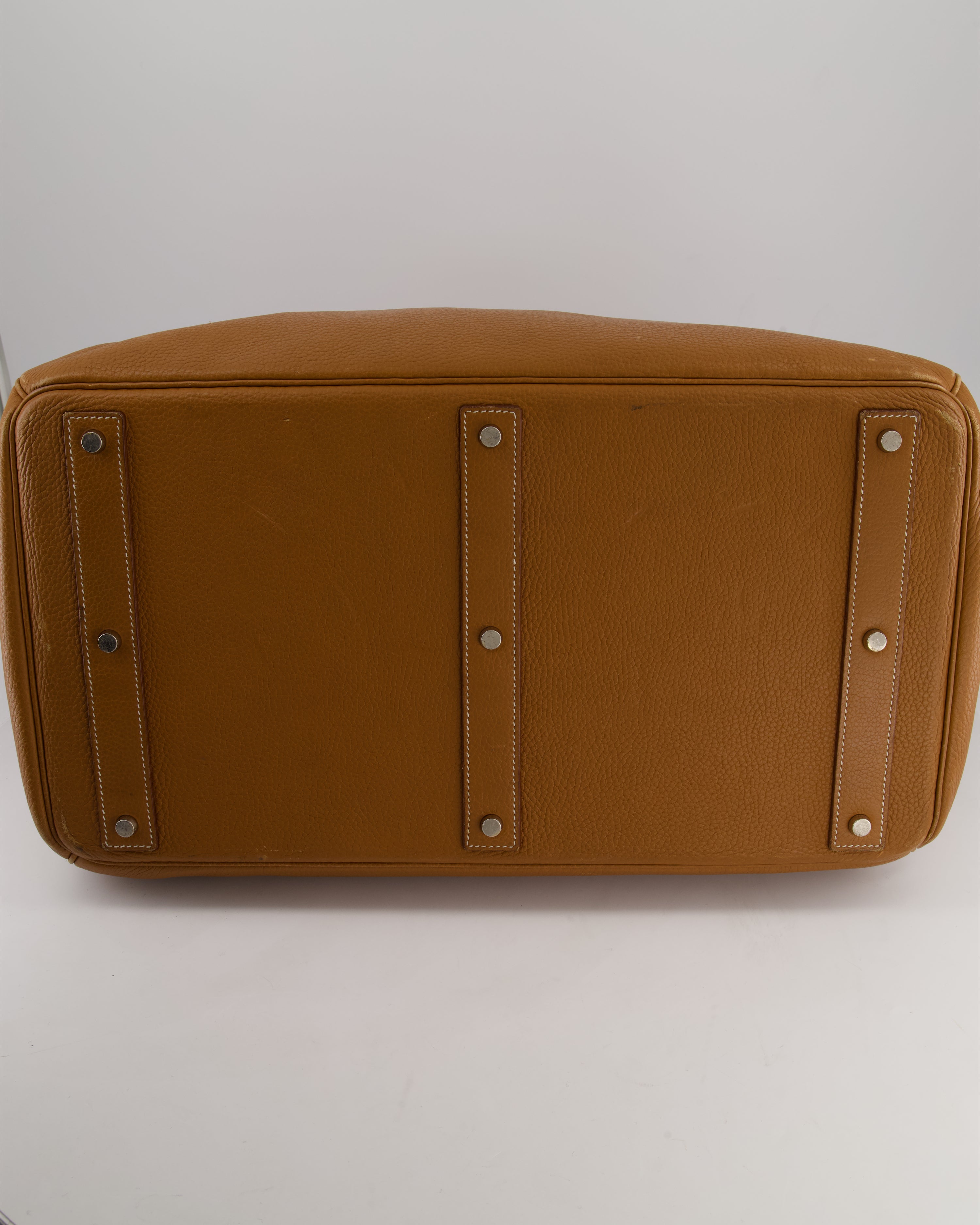 Hermès Haut à Courroies HAC 40 Bag in Gold Togo Leather with Palladium Hardware