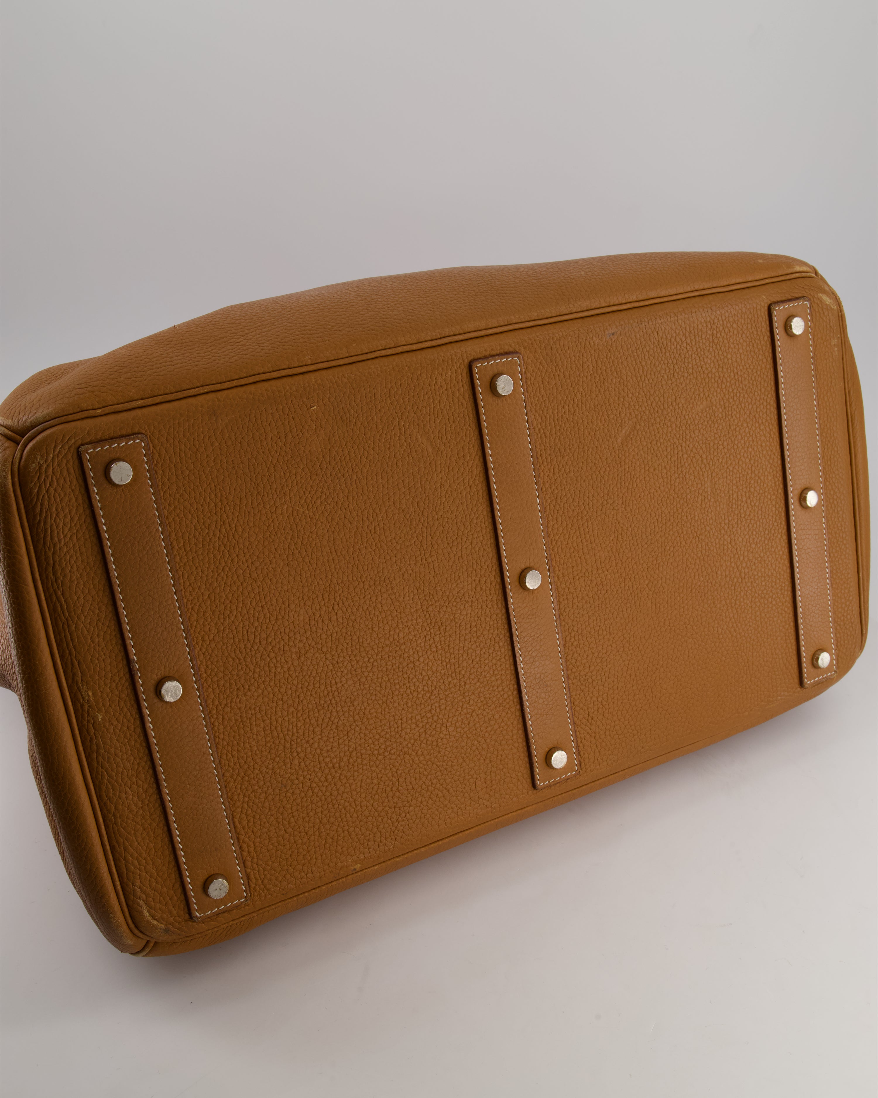 Hermès Haut à Courroies HAC 40 Bag in Gold Togo Leather with Palladium Hardware