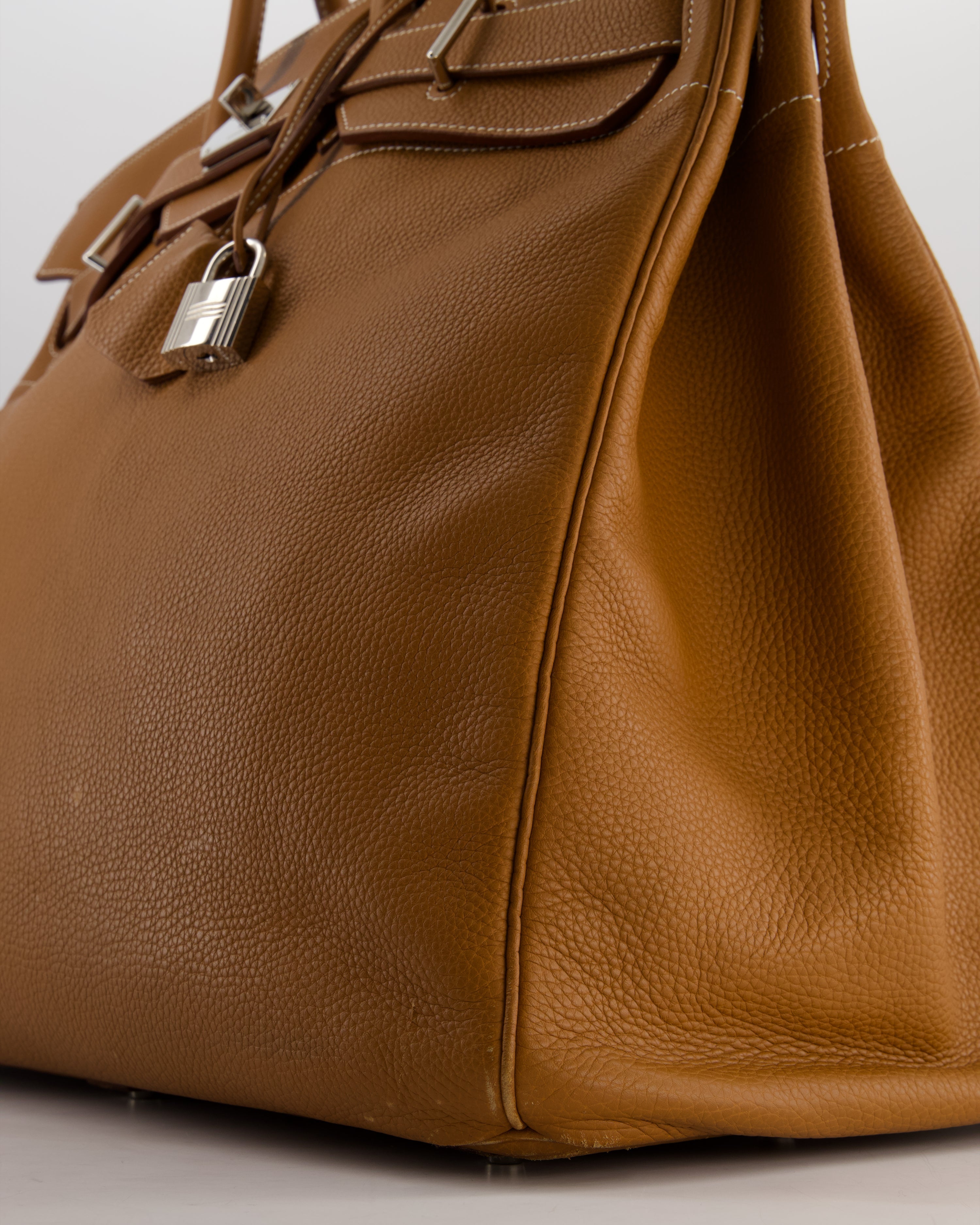Hermès Haut à Courroies HAC 40 Bag in Gold Togo Leather with Palladium Hardware