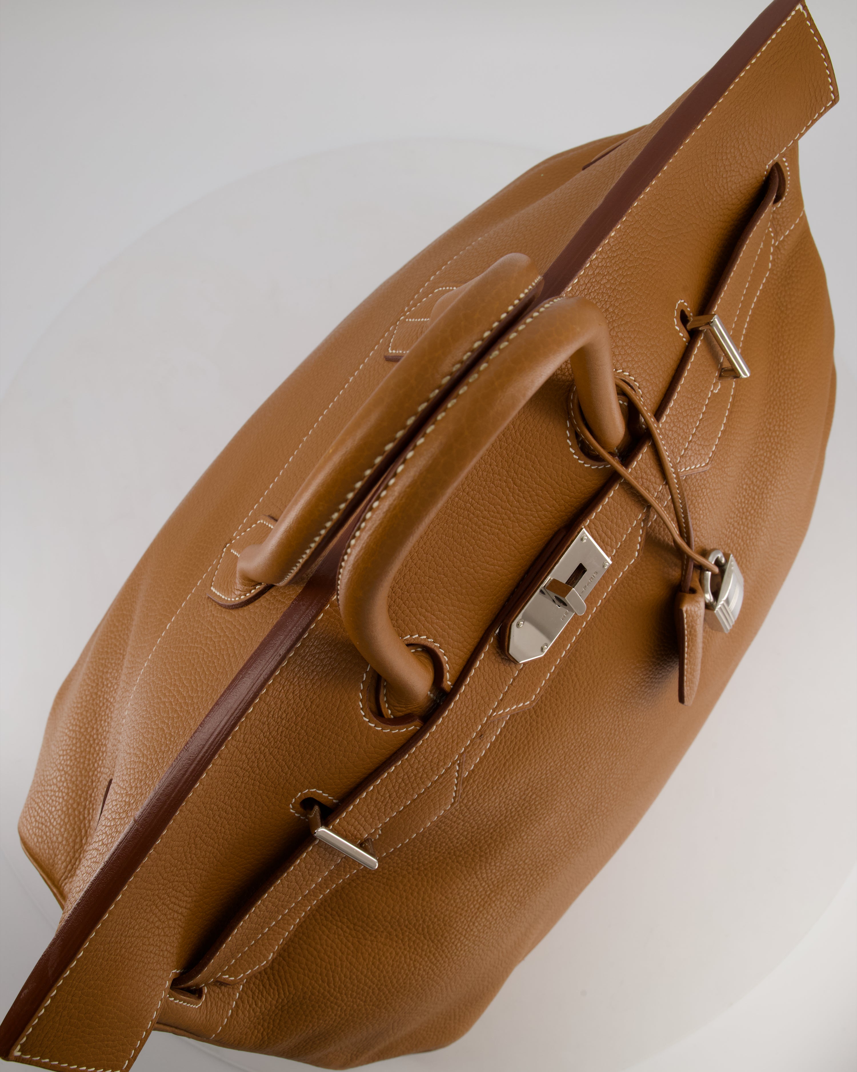 Hermès Haut à Courroies HAC 40 Bag in Gold Togo Leather with Palladium Hardware