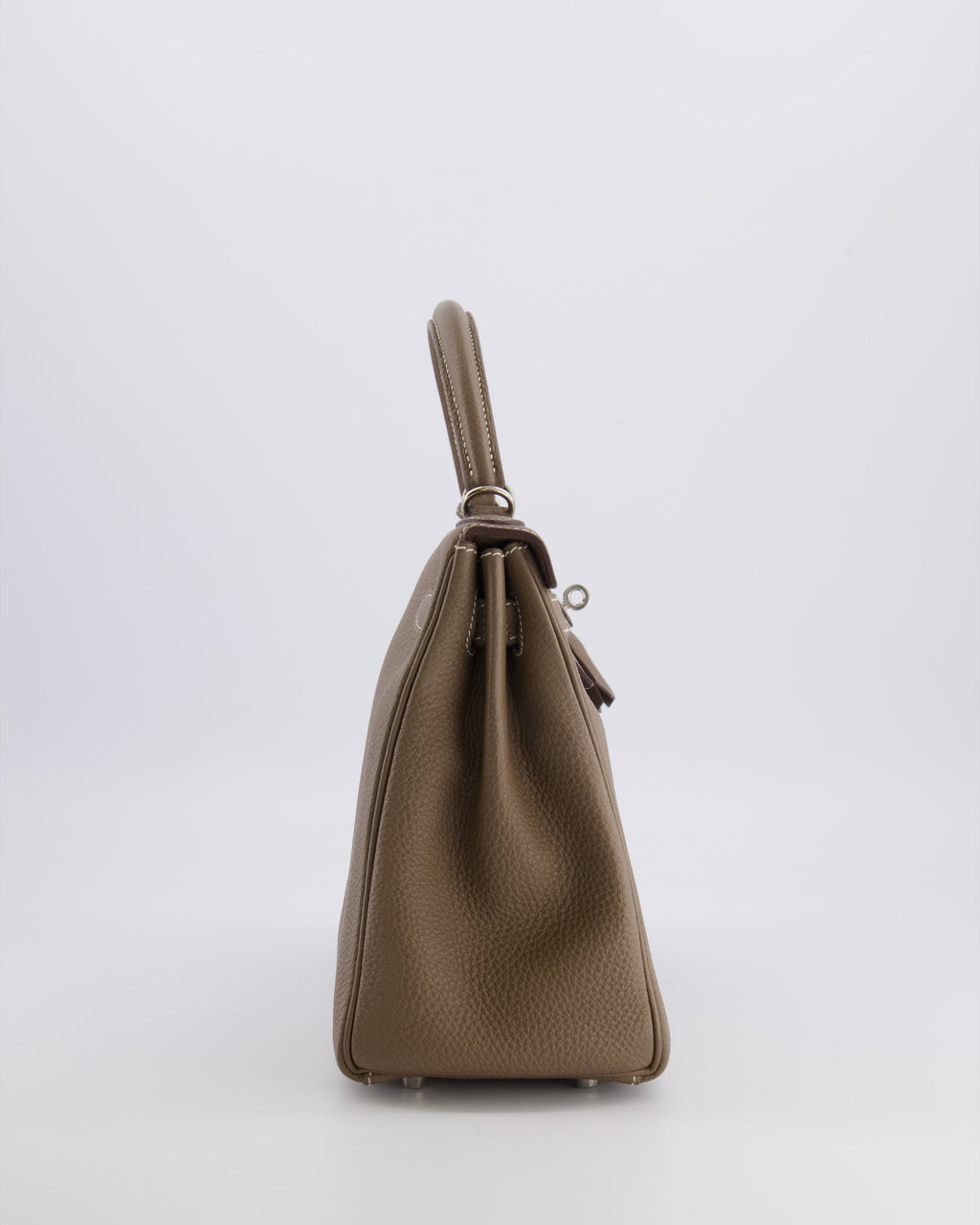 *FIRE PRICE* Hermès Kelly 28 Retourne Bag in Etoupe Togo Leather with Palladium Hardware