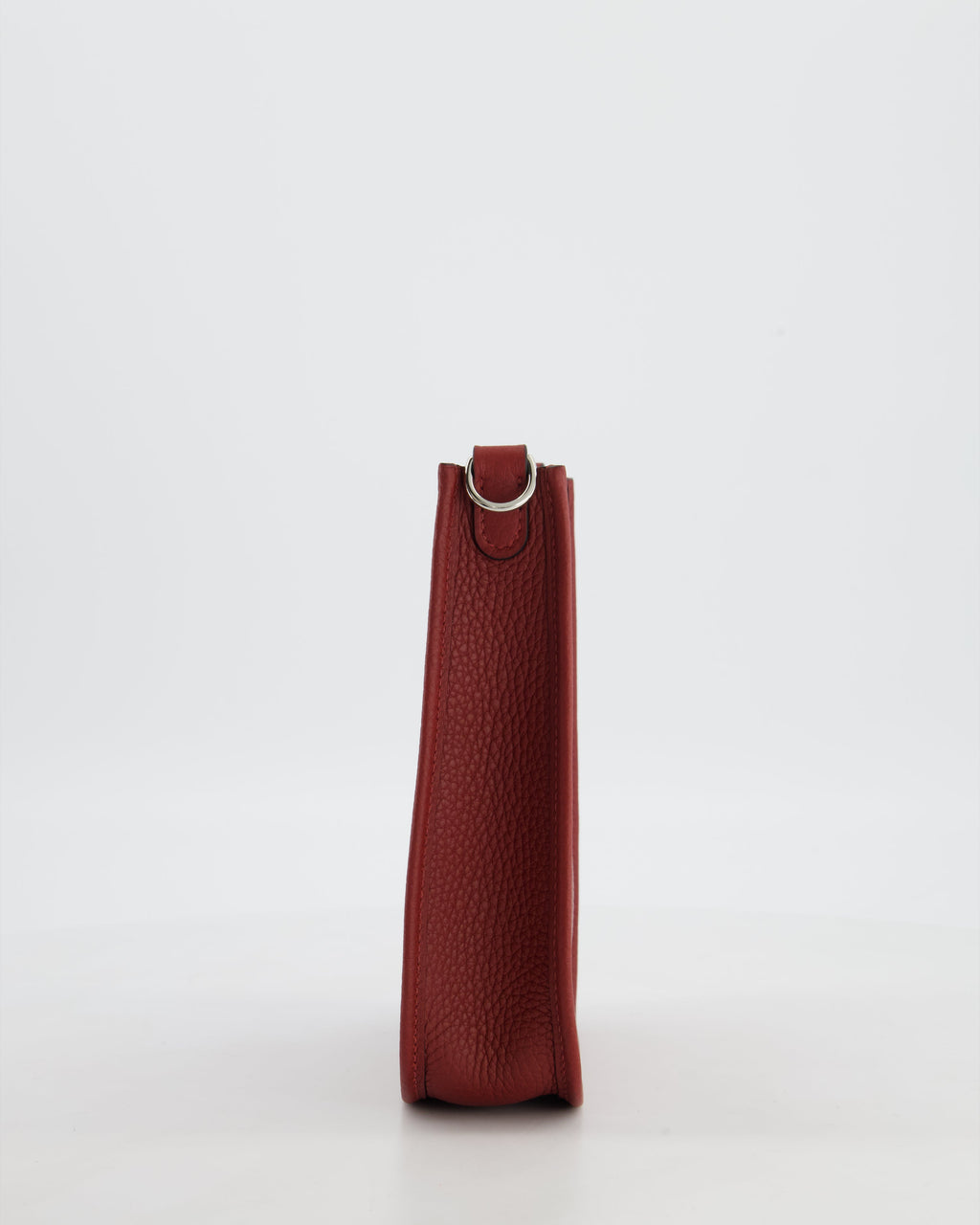 Hermès Mini Evelyne Bag in Rouge H in Clemence Leather with Palladium Hardware