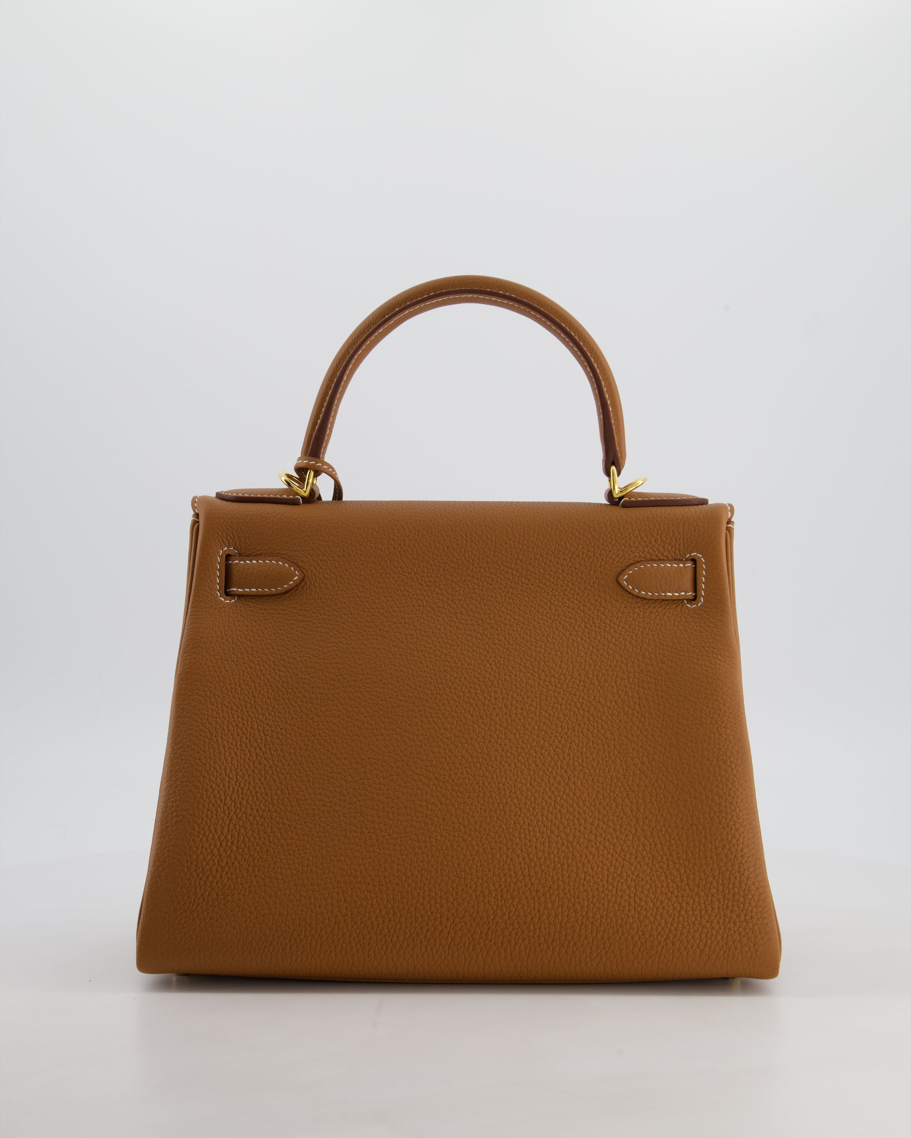 Hermès Kelly 28 Retourne Bag in Gold Togo Leather with Gold Hardware