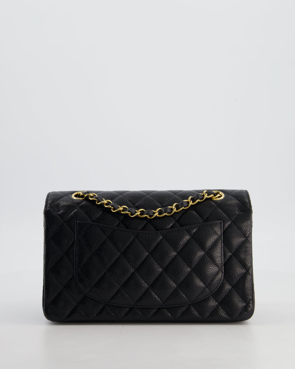 Chanel Black Small Classic Double Flap Bag in Caviar Leather with Gold Hardware