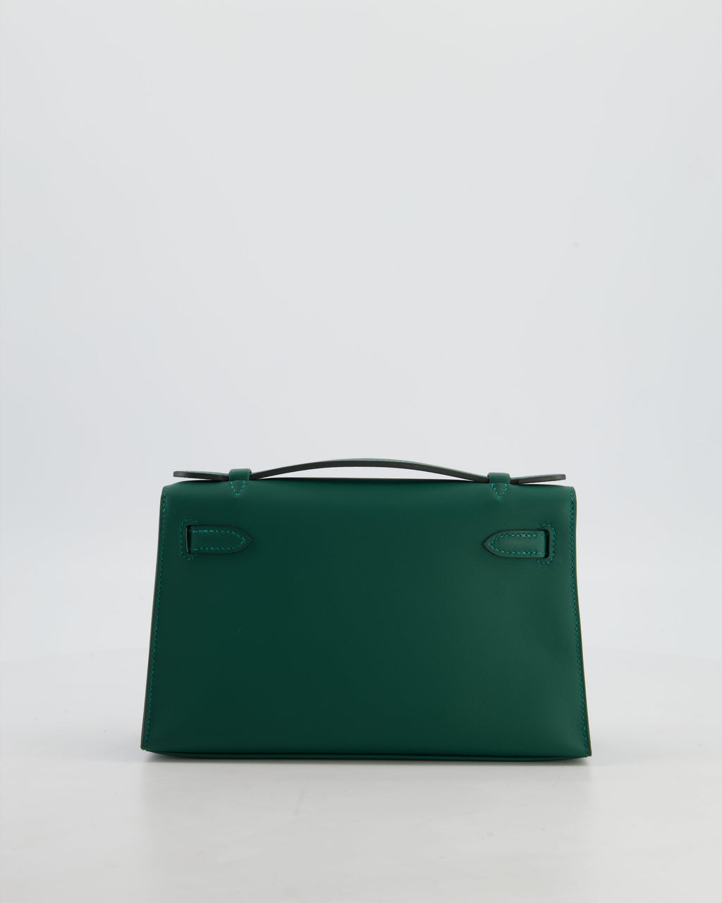 *RARE* Hermès Mini Kelly Pochette Bag in Vert Moyen Swift Leather with Gold Hardware