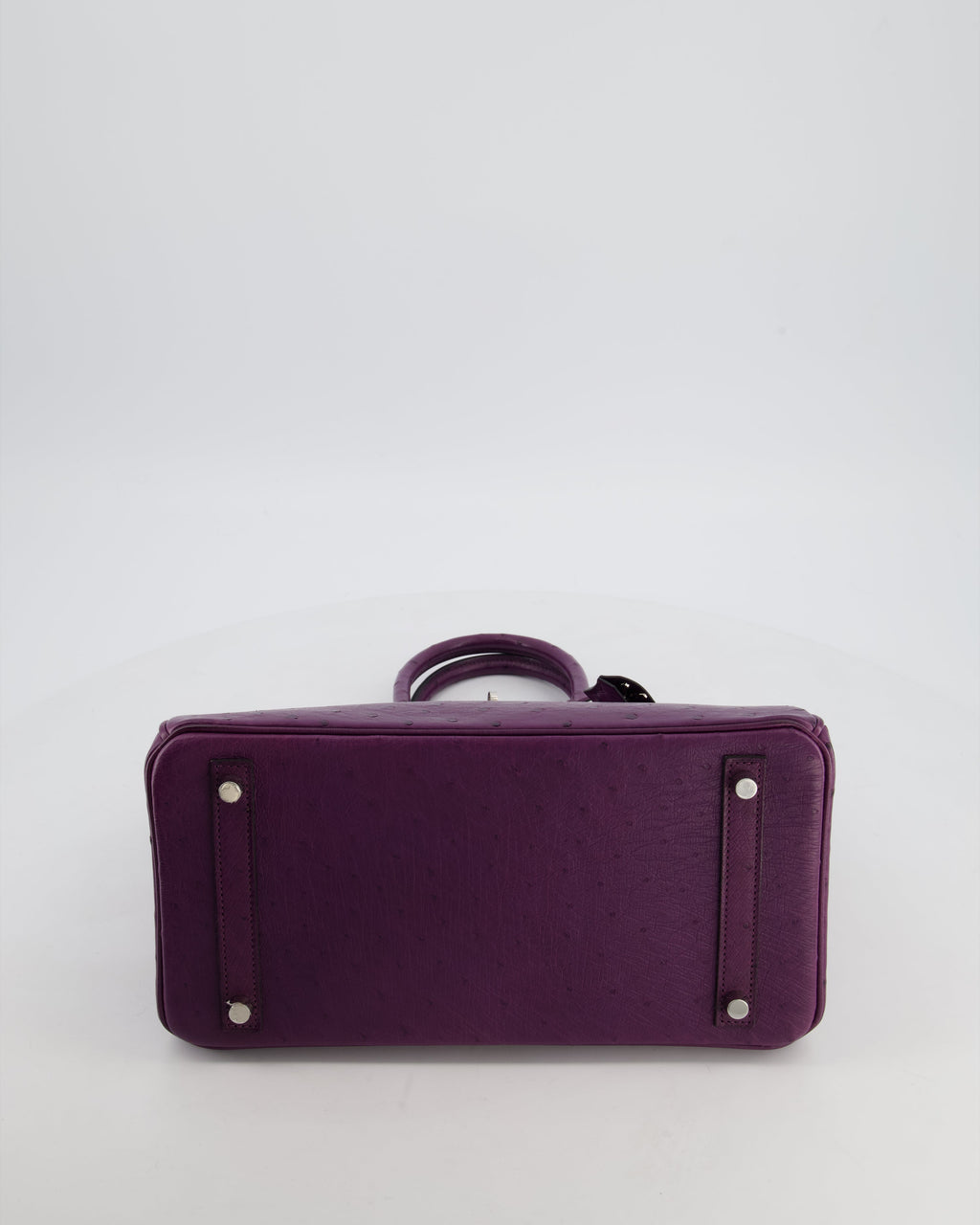*HOT & RARE* Hermès Birkin 30 Retourne Bag in Violine Ostrich Leather with Palladium Hardware