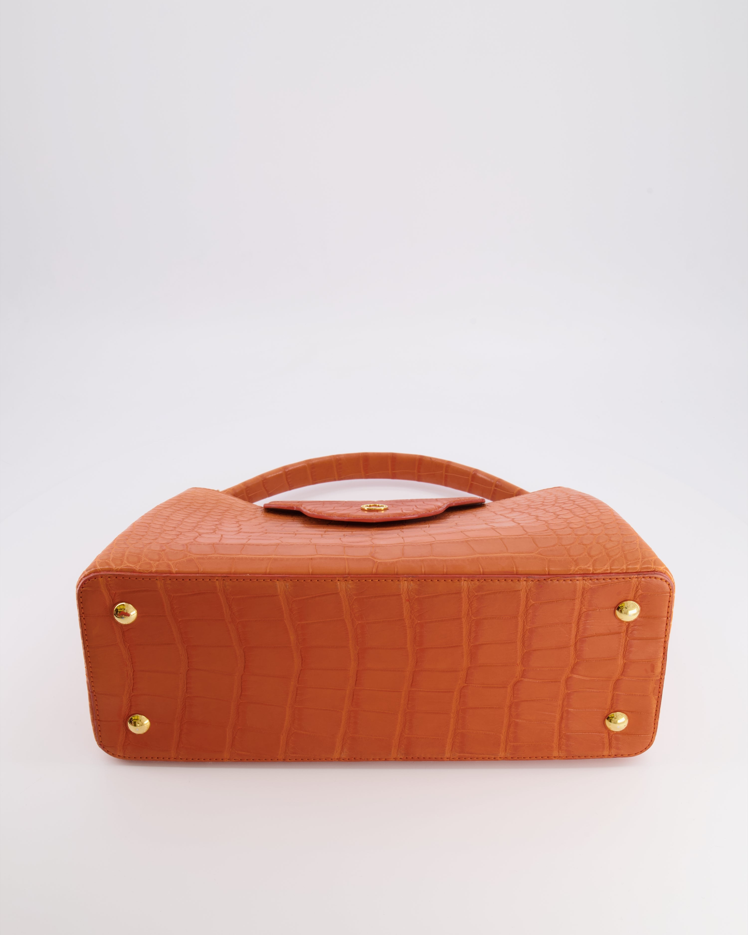 *RARE* Louis Vuitton Mandarine Orange Capucines Large Bag in Crocodile Niloticus Leather with Gold Hardware RRP £32,000