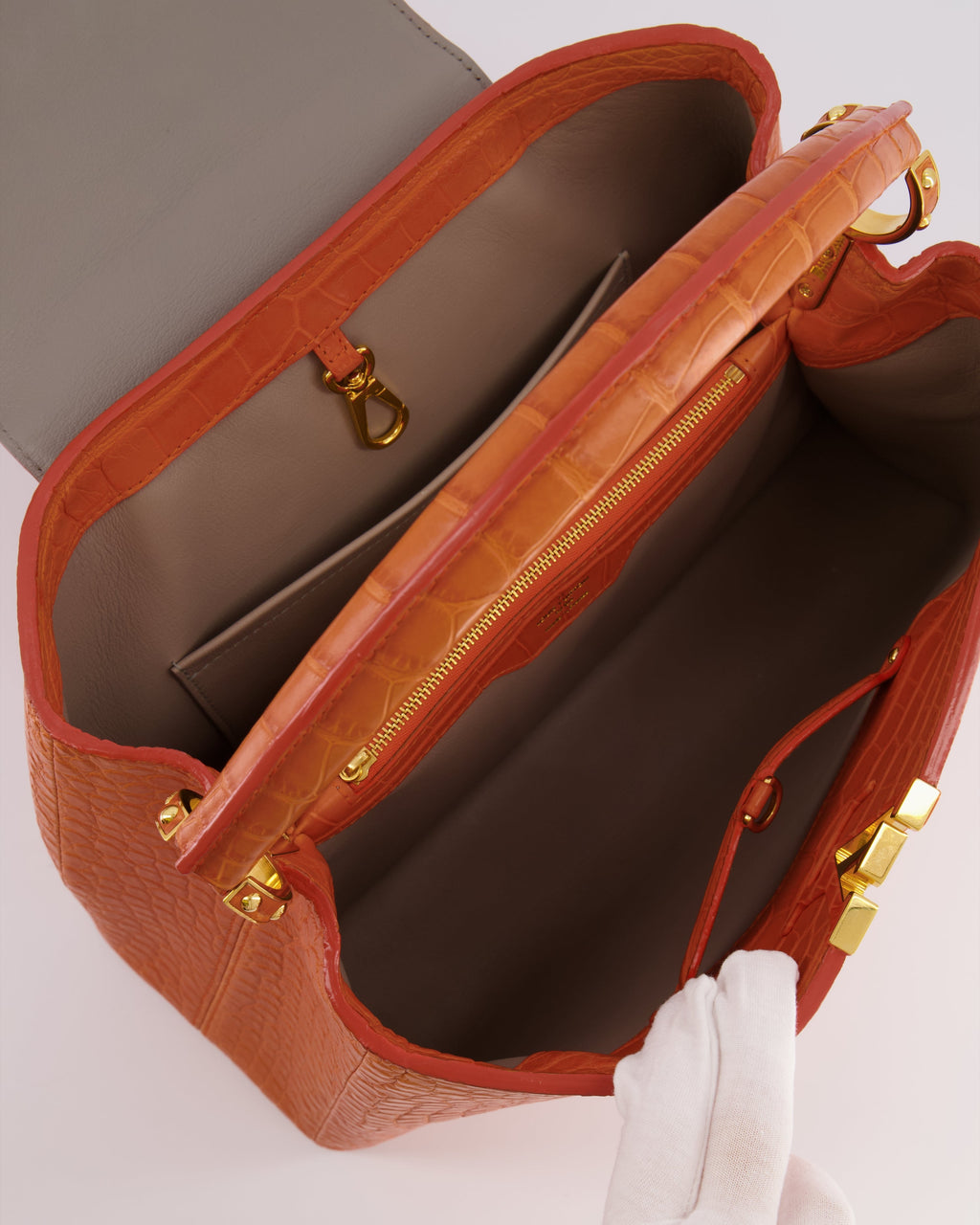 *RARE* Louis Vuitton Mandarine Orange Capucines Large Bag in Crocodile Niloticus Leather with Gold Hardware RRP £32,000