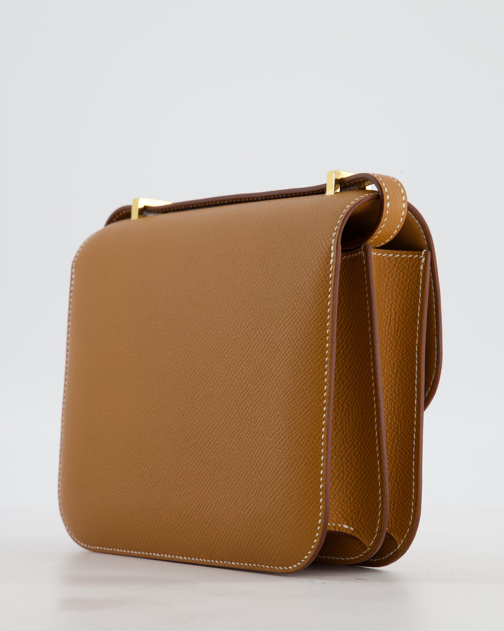 Hermès Mini Constance III Miroir 18 Bag in Gold Epsom Leather with Gold Hardware