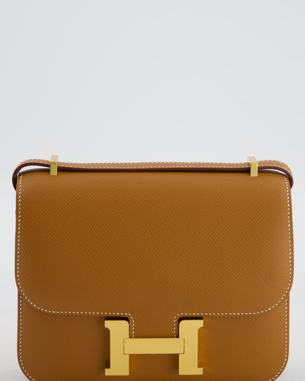 Hermès Mini Constance III Miroir 18 Bag in Gold Epsom Leather with Gold Hardware