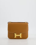 Hermès Mini Constance III Miroir 18 Bag in Gold Epsom Leather with Gold Hardware