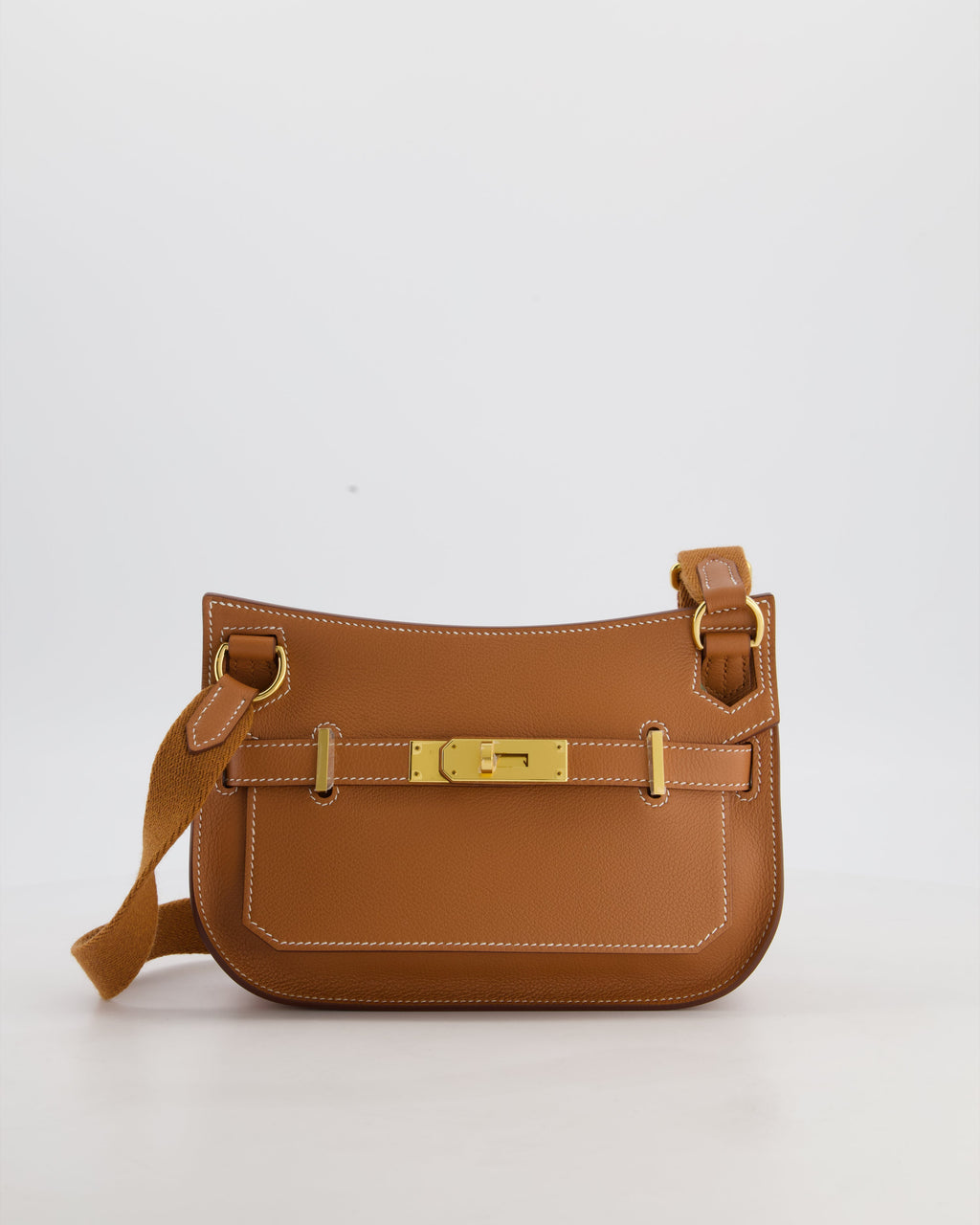 *RARE* Hermès Mini Jypsiere Bag in Gold Evercolour Leather with Gold Hardware