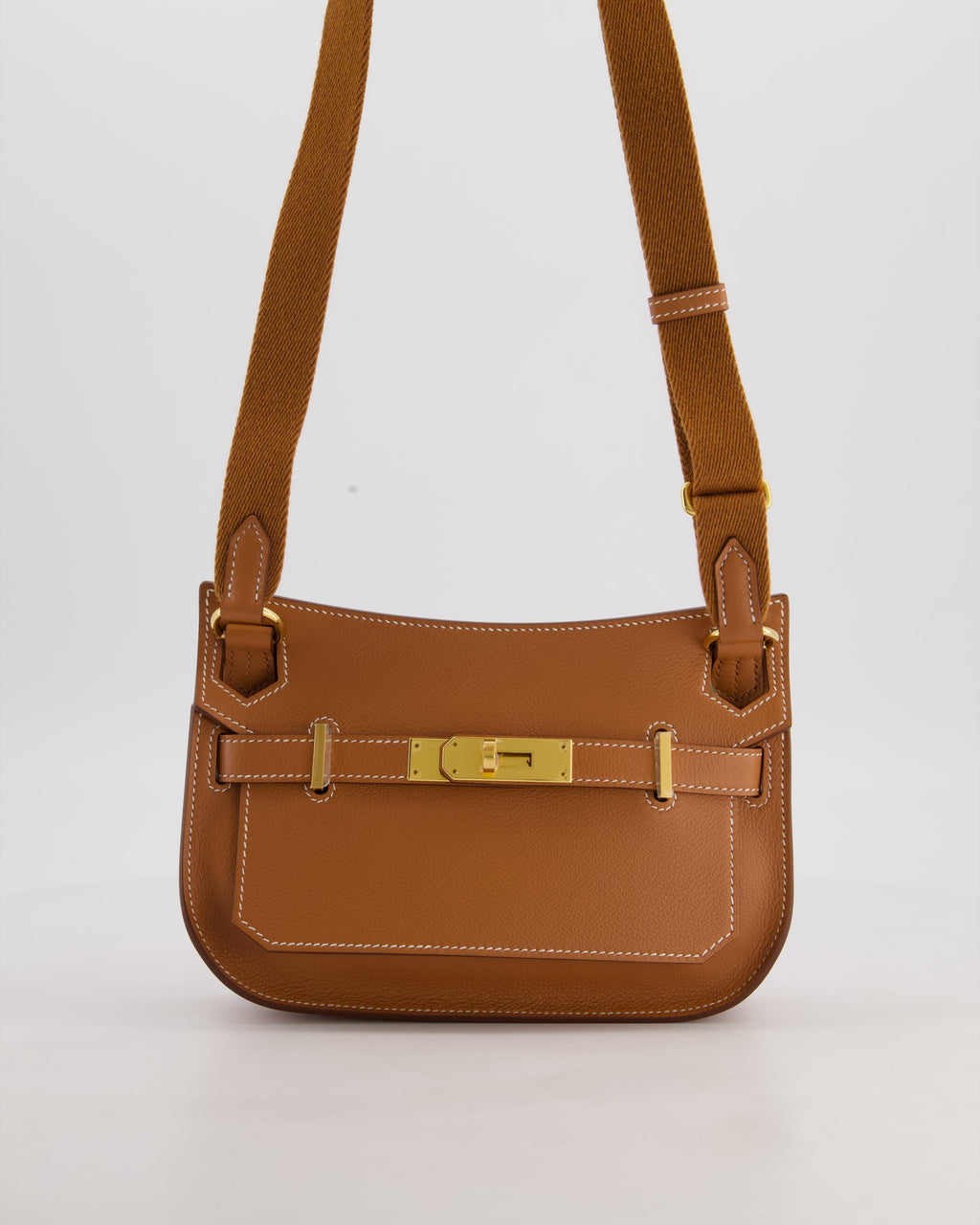 *RARE* Hermès Mini Jypsiere Bag in Gold Evercolour Leather with Gold Hardware
