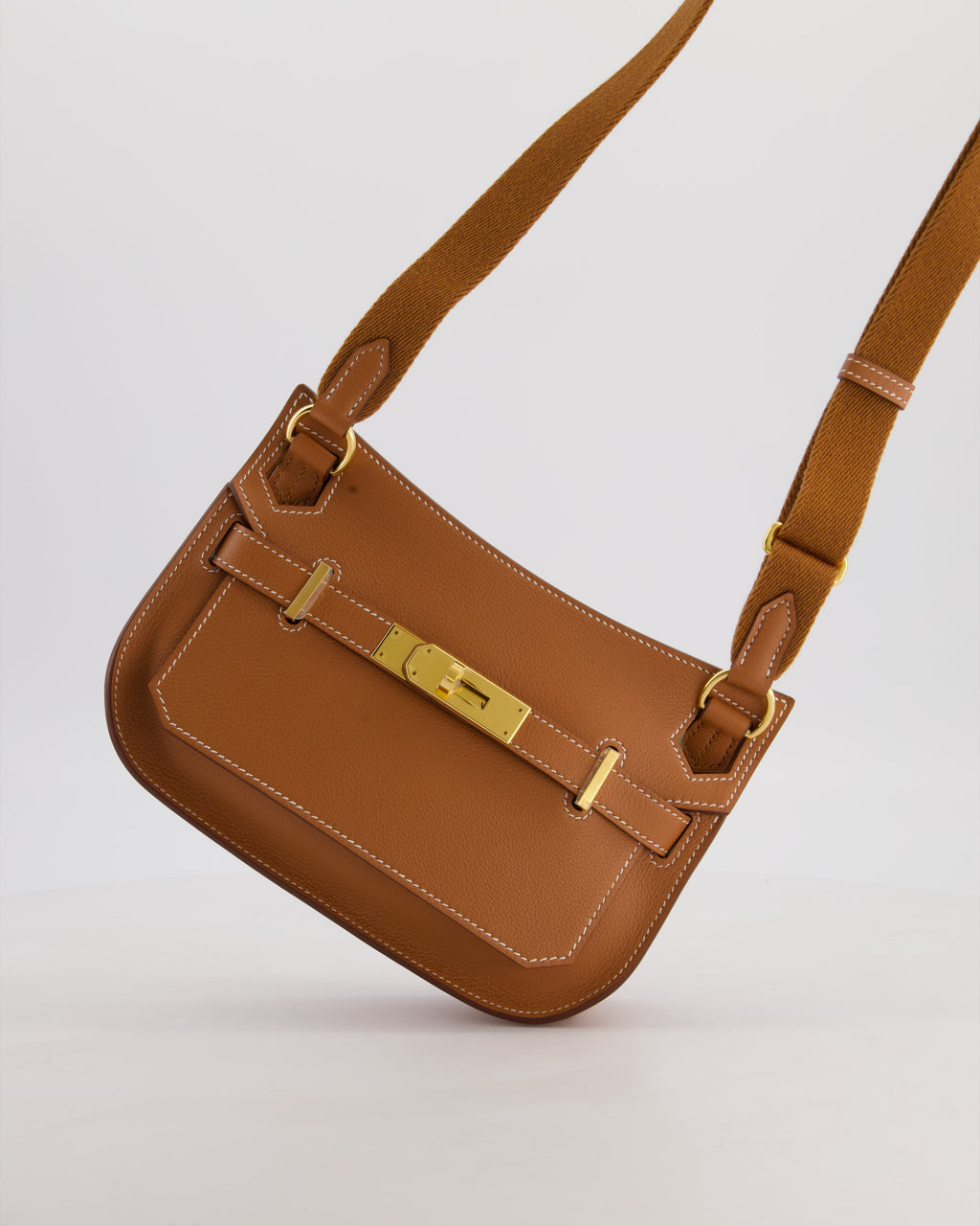*RARE* Hermès Mini Jypsiere Bag in Gold Evercolour Leather with Gold Hardware