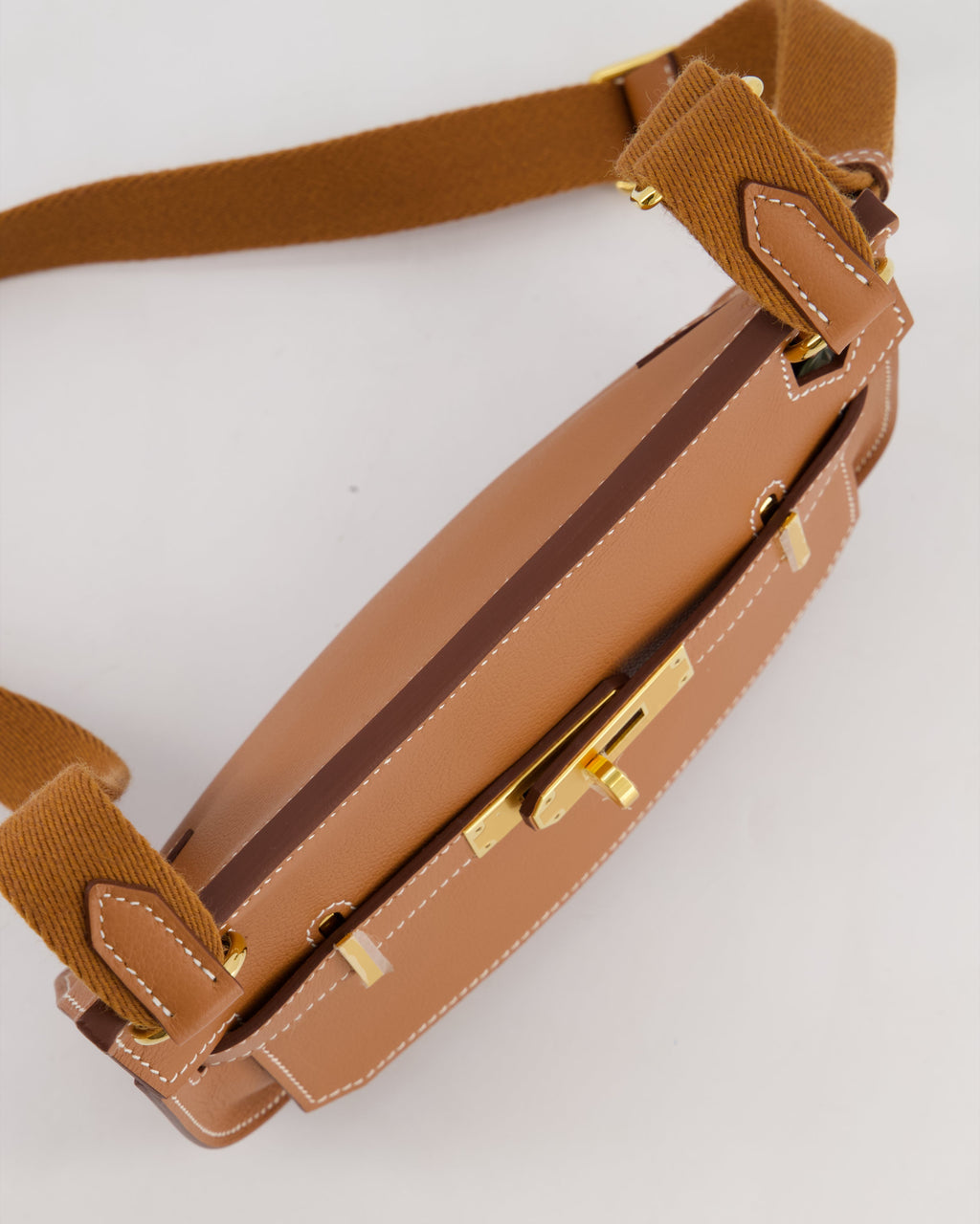 *RARE* Hermès Mini Jypsiere Bag in Gold Evercolour Leather with Gold Hardware