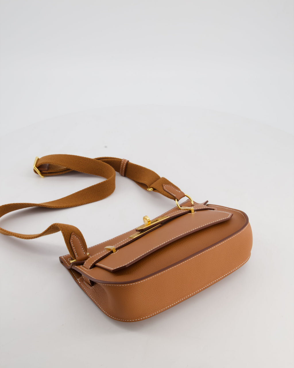 *RARE* Hermès Mini Jypsiere Bag in Gold Evercolour Leather with Gold Hardware