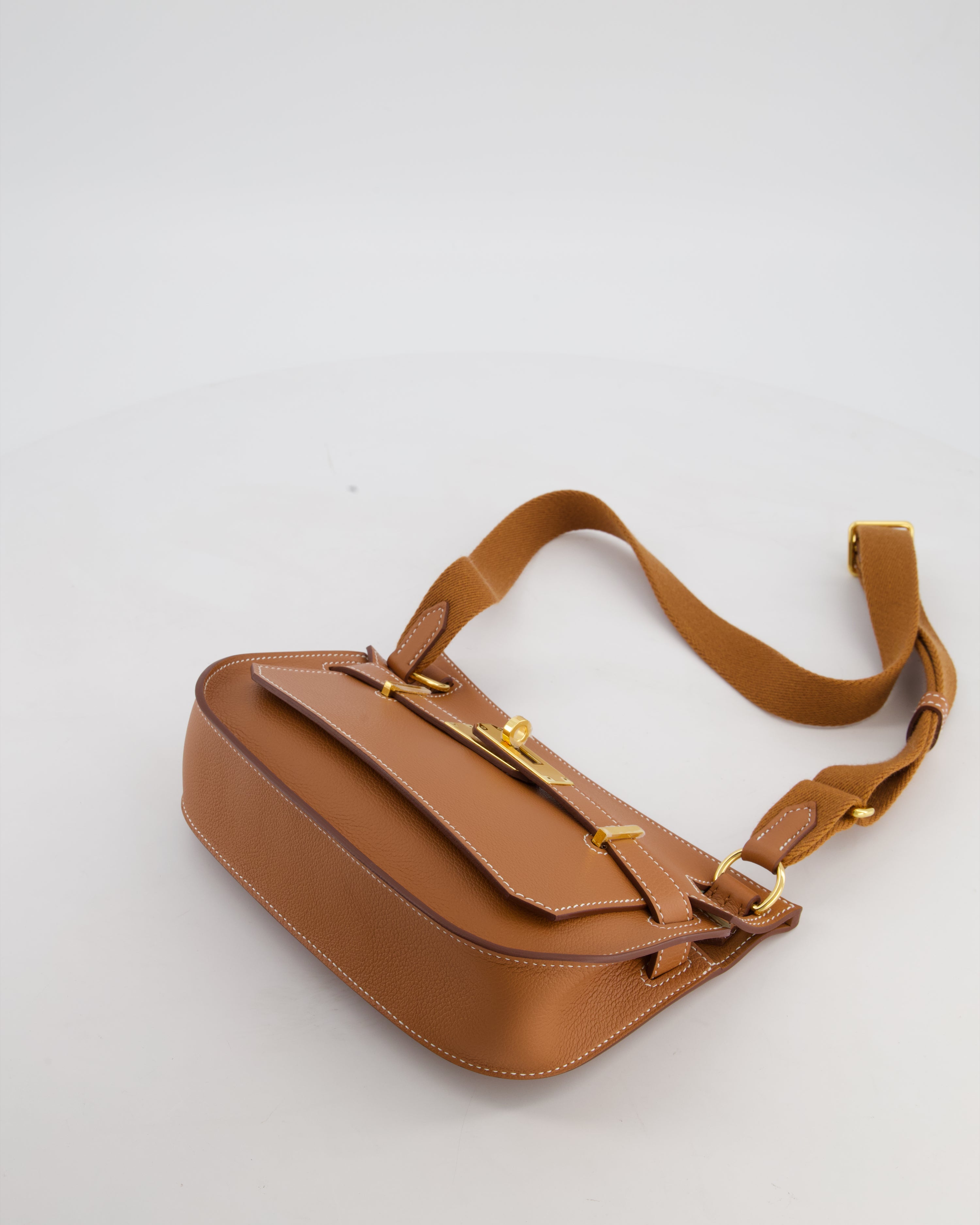 *RARE* Hermès Mini Jypsiere Bag in Gold Evercolour Leather with Gold Hardware