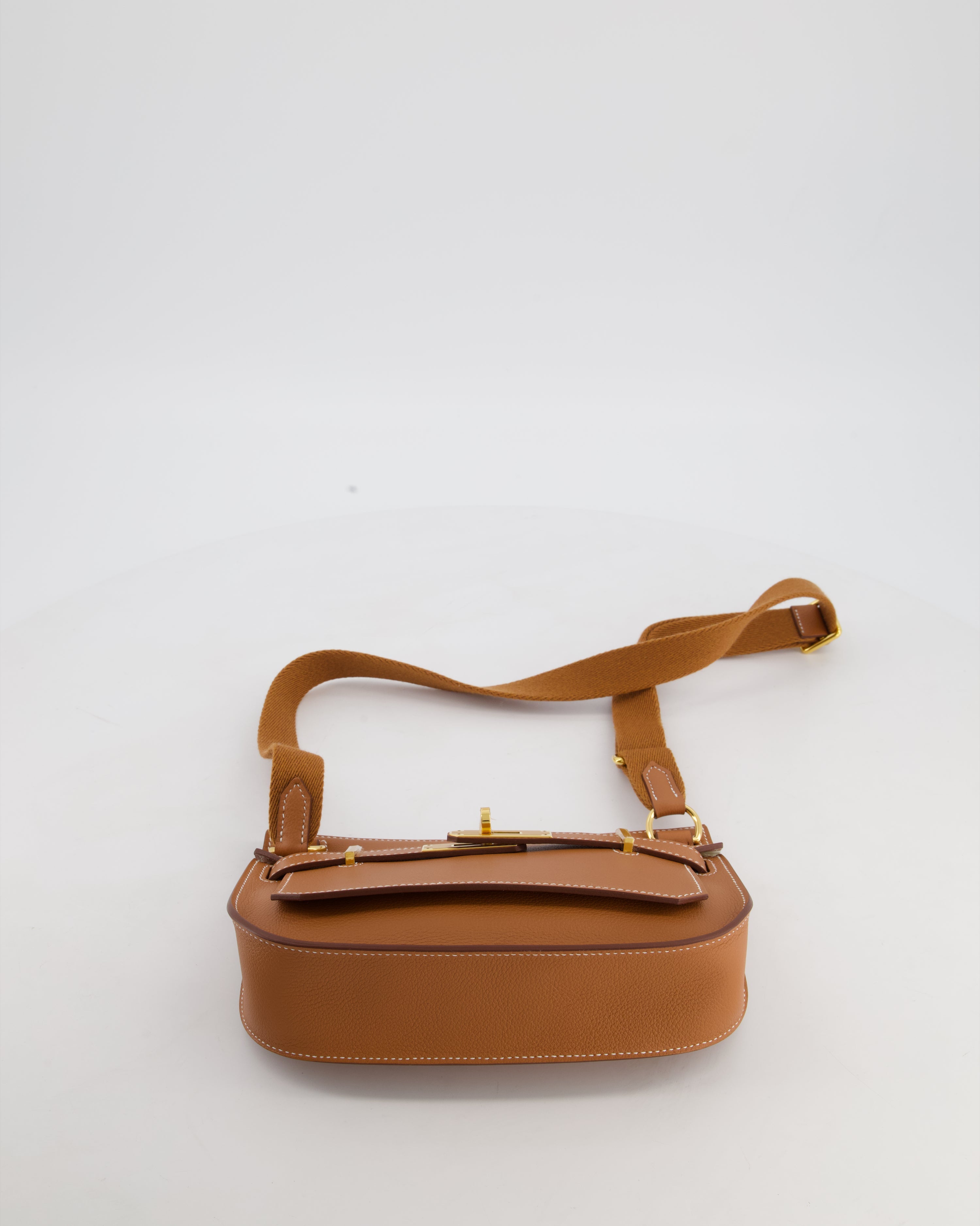 *RARE* Hermès Mini Jypsiere Bag in Gold Evercolour Leather with Gold Hardware