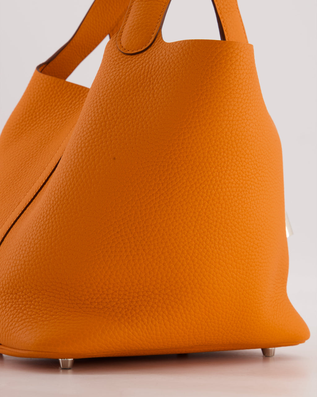 Hermès Picotin Lock 22 Bag in Orange Taurillon Clemence Leather with Palladium Hardware