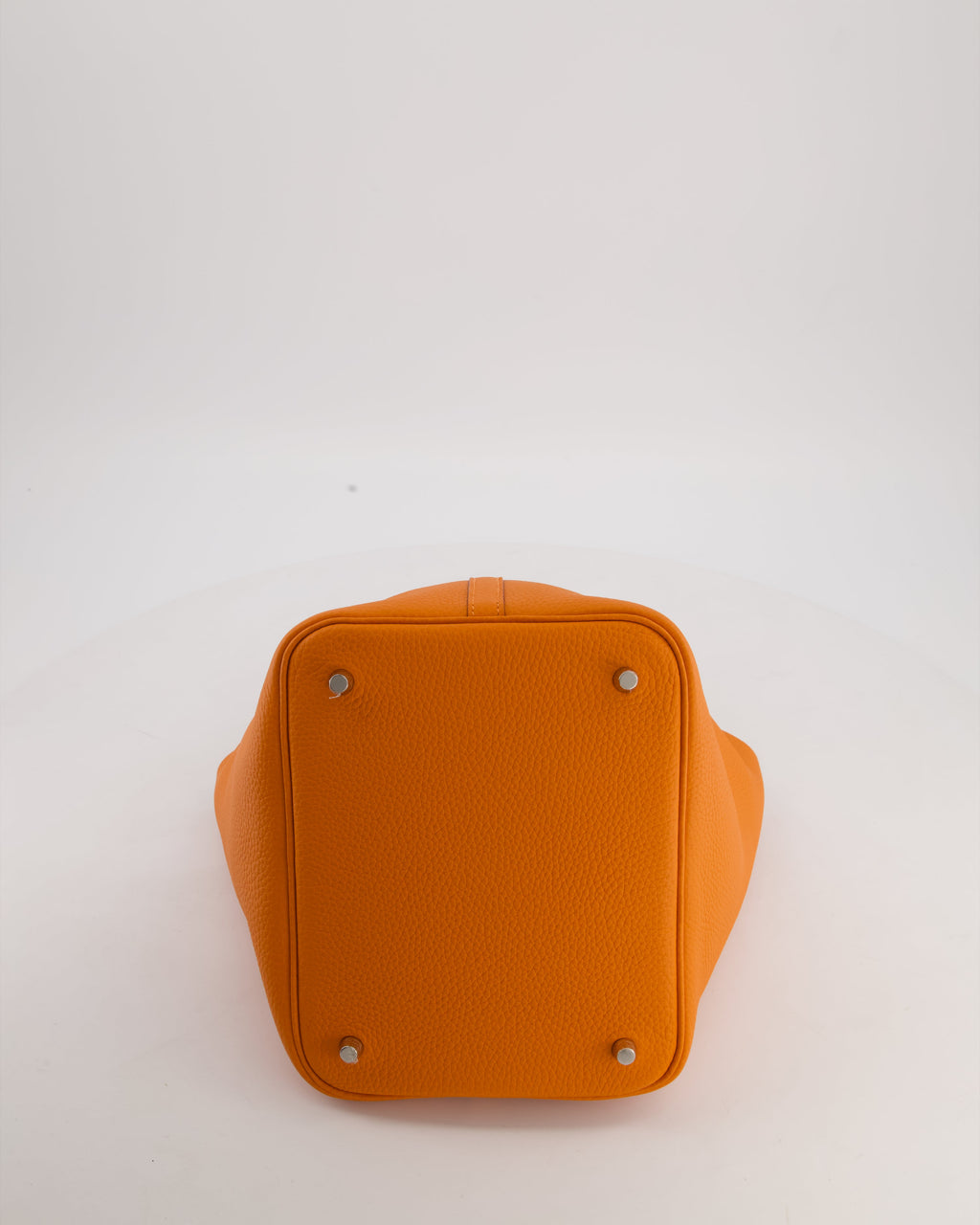 Hermès Picotin Lock 22 Bag in Orange Taurillon Clemence Leather with Palladium Hardware