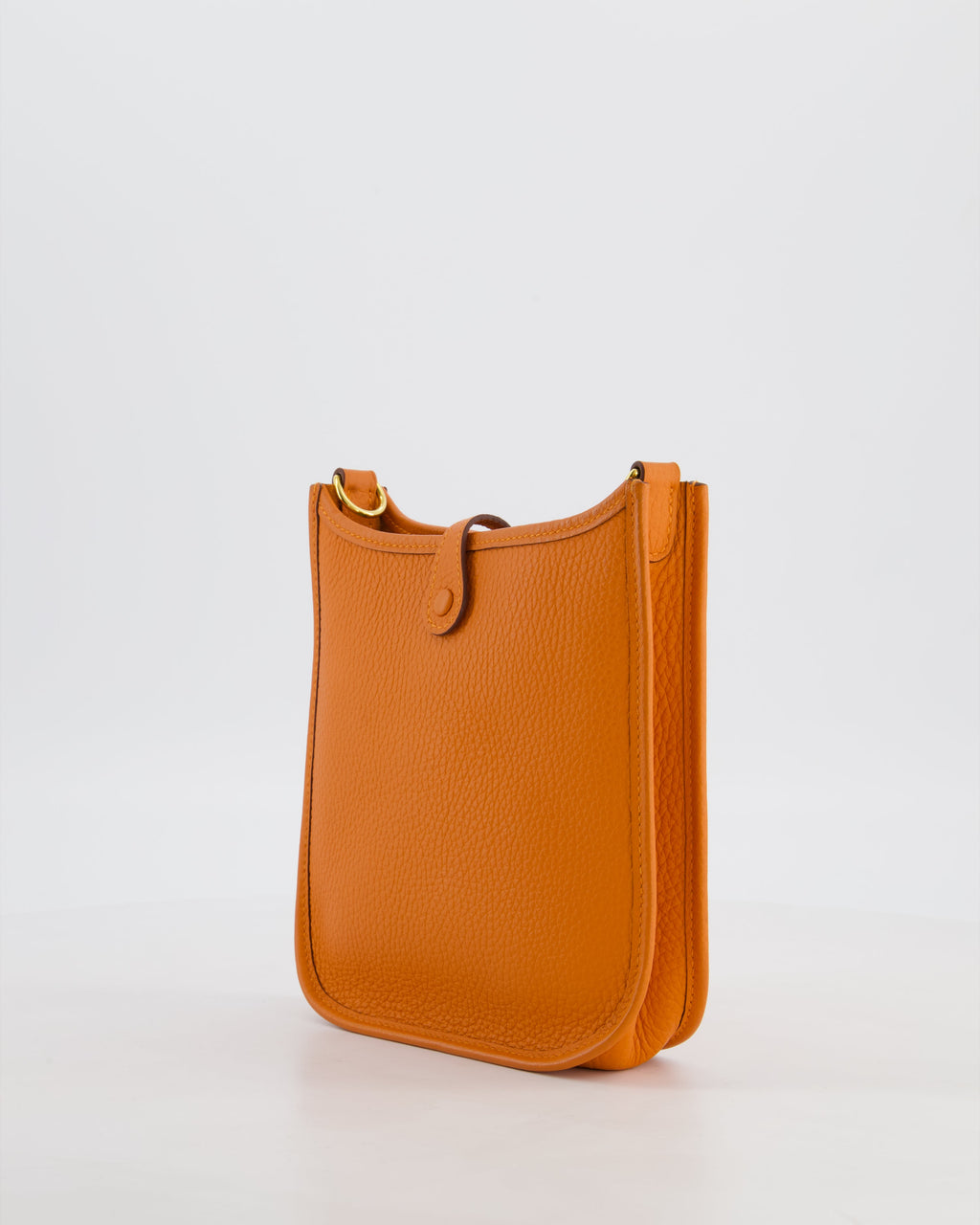 Hermès Mini Evelyne Bag in Orange Clemence Leather with Gold Hardware