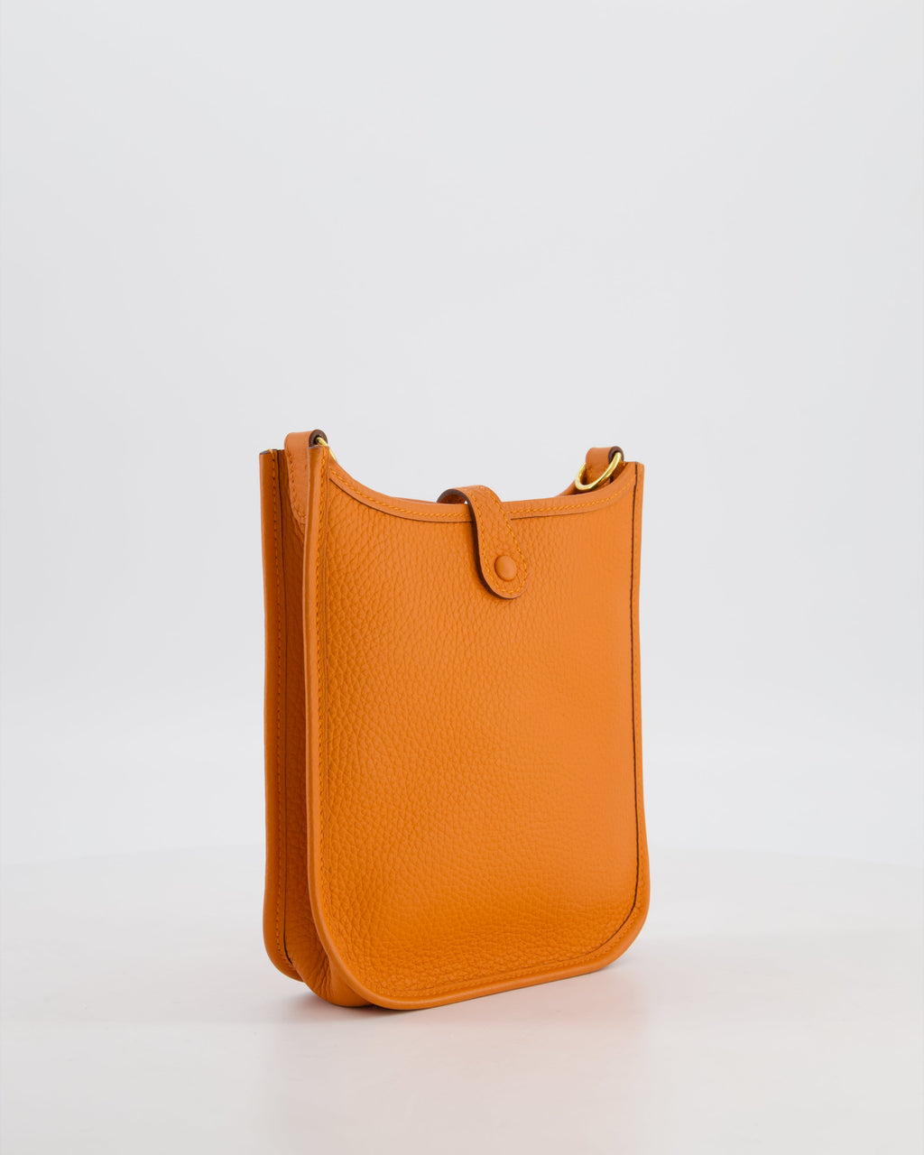 Hermès Mini Evelyne Bag in Orange Clemence Leather with Gold Hardware