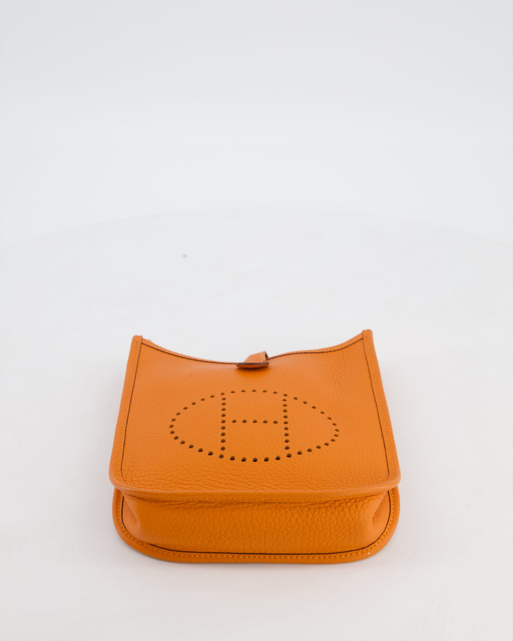 Hermès Mini Evelyne Bag in Orange Clemence Leather with Gold Hardware