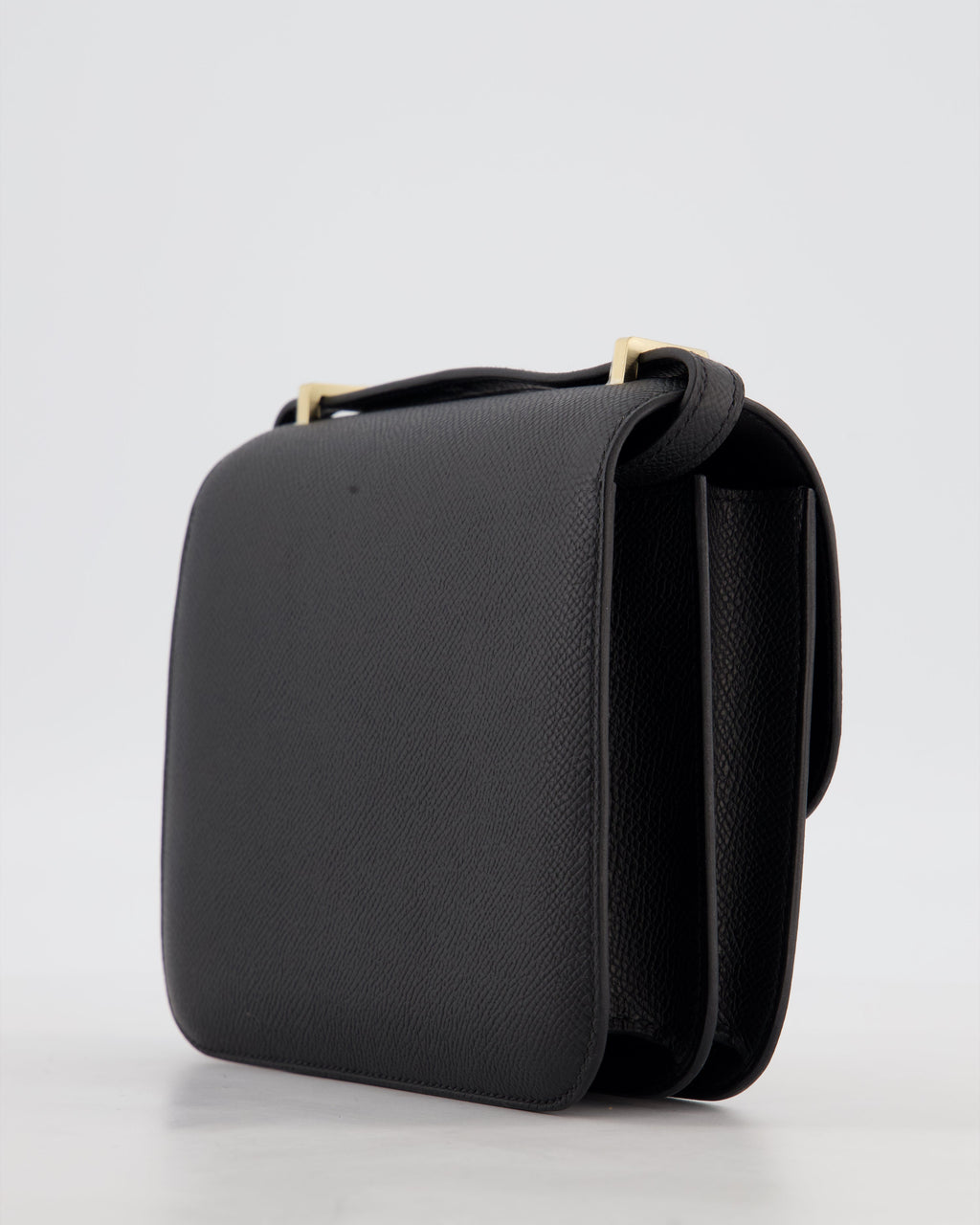 *RARE* Hermès Mini Constance III Mirror 18 Bag in Noir Epsom Leather with Brushed Permabrass Hardware