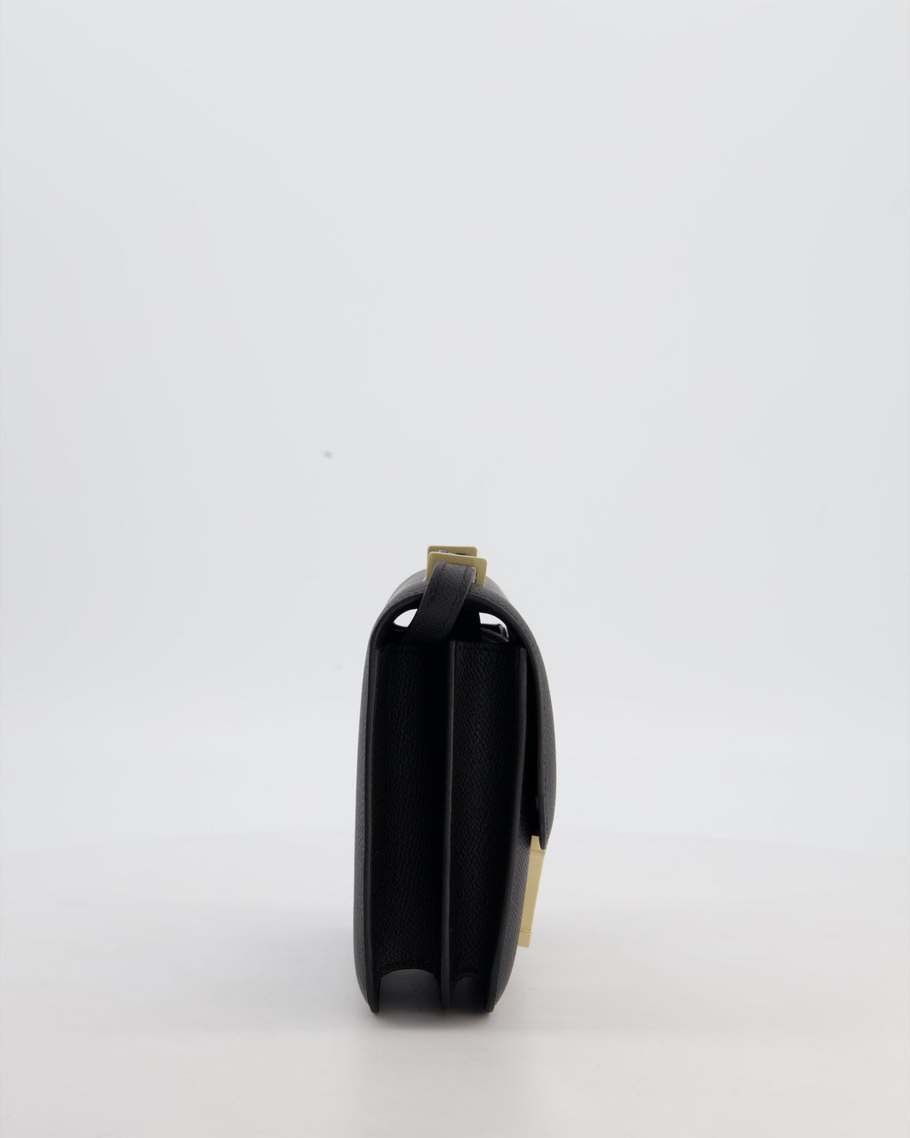 *RARE* Hermès Mini Constance III Mirror 18 Bag in Noir Epsom Leather with Brushed Permabrass Hardware