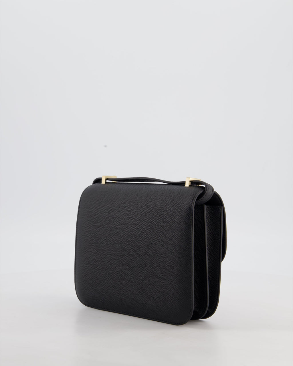 *RARE* Hermès Mini Constance III Mirror 18 Bag in Noir Epsom Leather with Brushed Permabrass Hardware