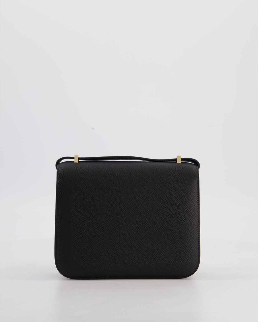 *RARE* Hermès Mini Constance III Mirror 18 Bag in Noir Epsom Leather with Brushed Permabrass Hardware